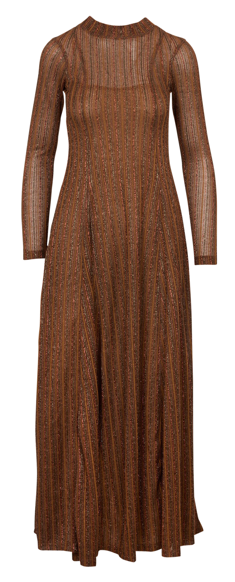 Fitted Sequin Long Dress MOMONI Brown