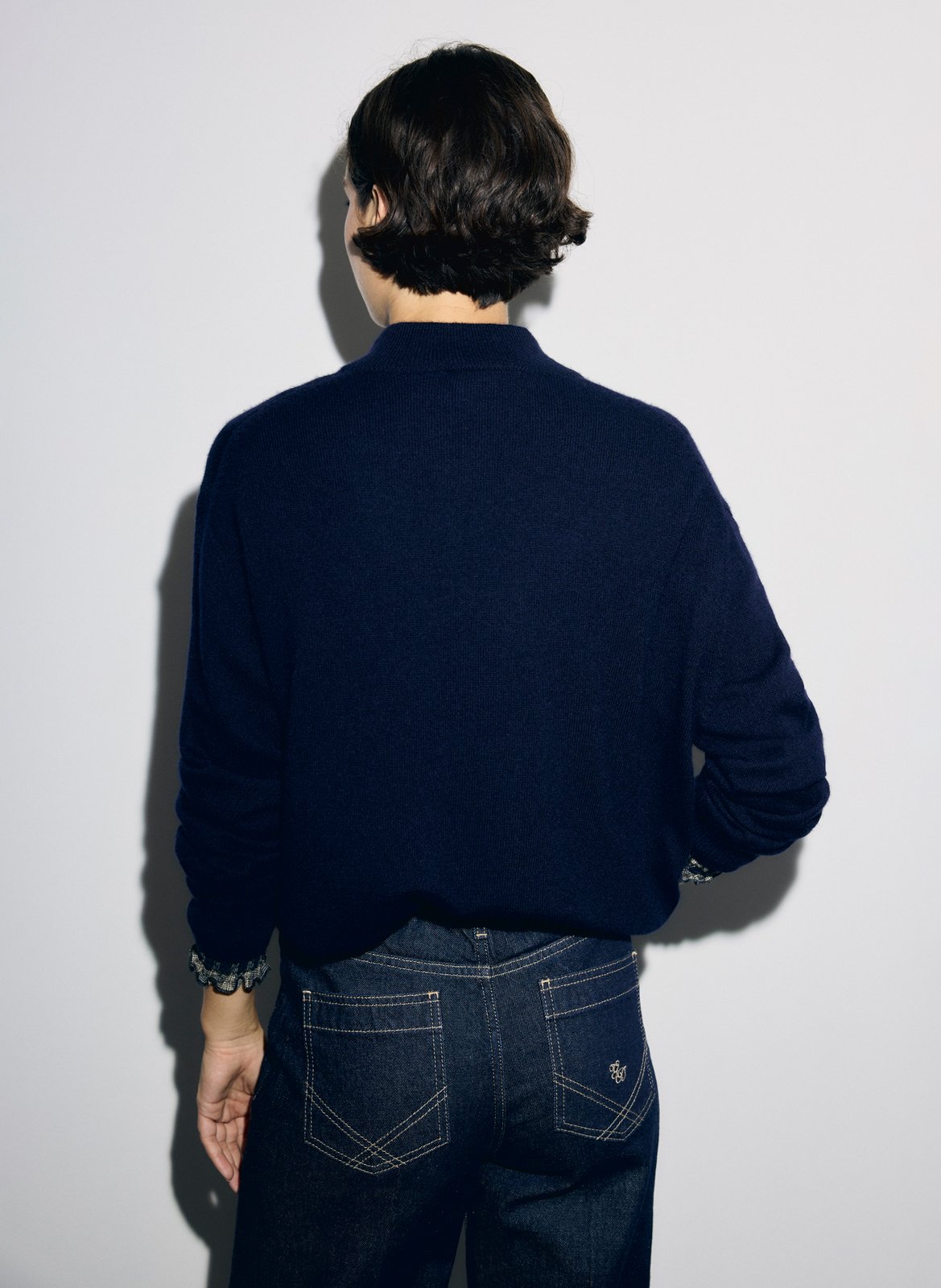 Cashmere zip-neck turtleneck sweater GERARD DAREL Blue
