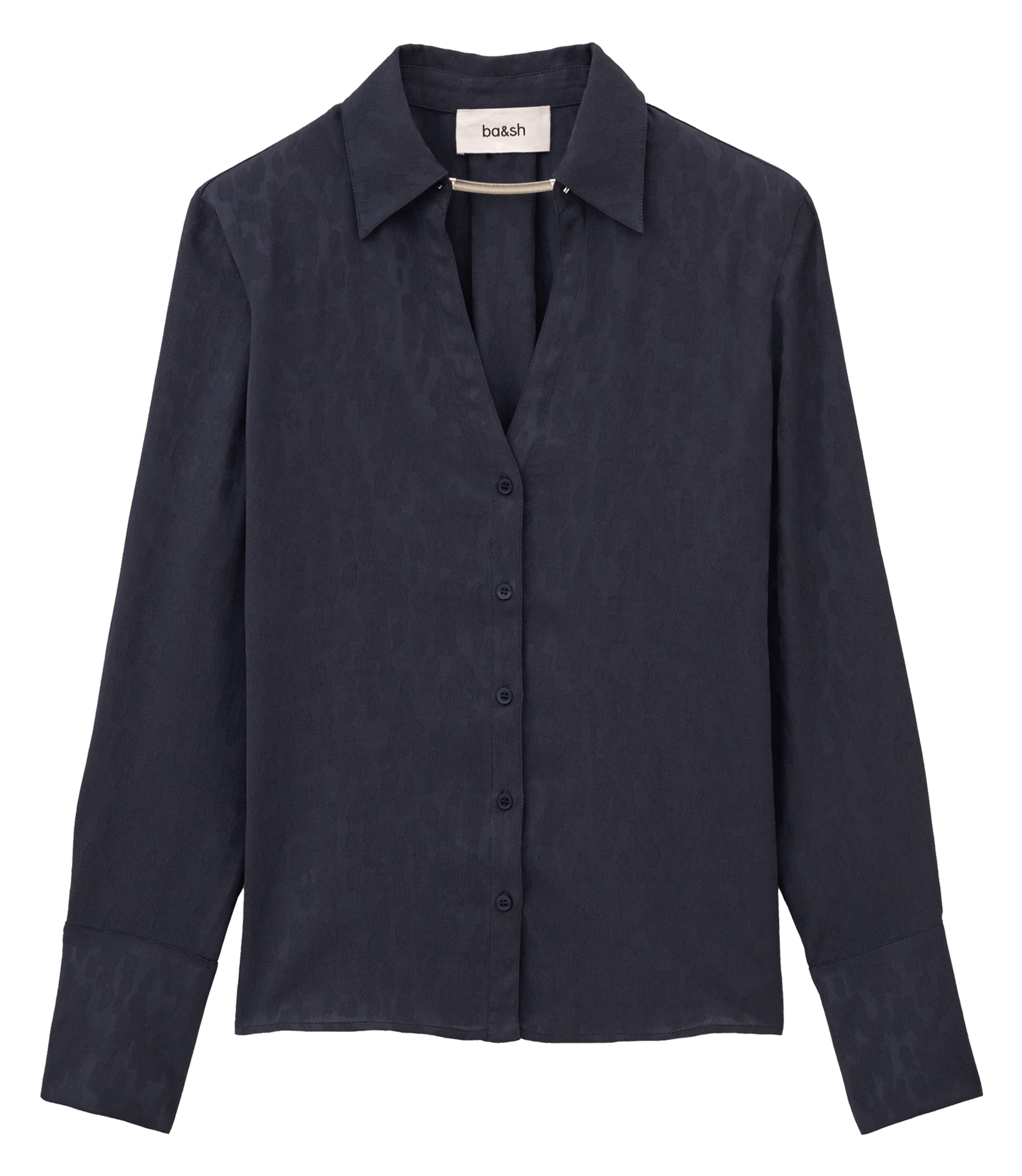 Camisa recta estampada con cuello clásico BA&SH Azul
