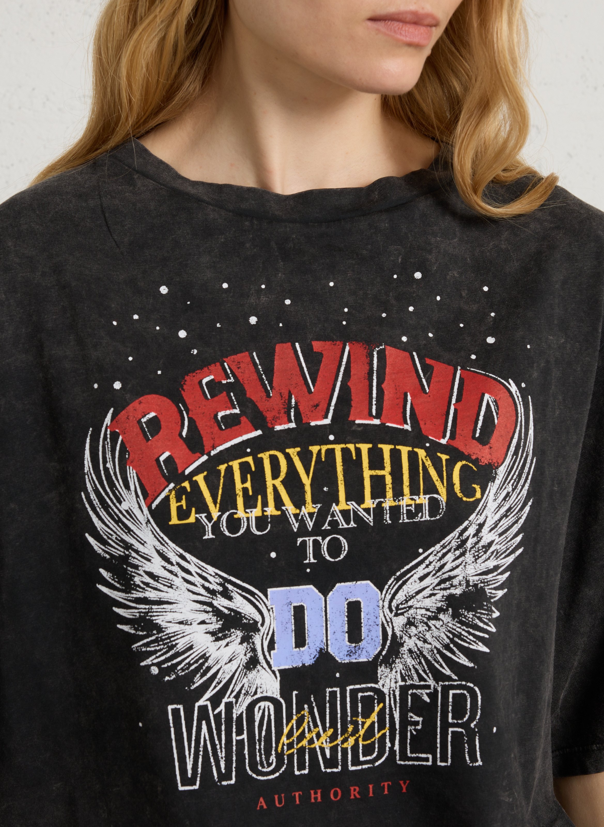Katoenen T-shirt met ronde hals  BERENICE Grijs