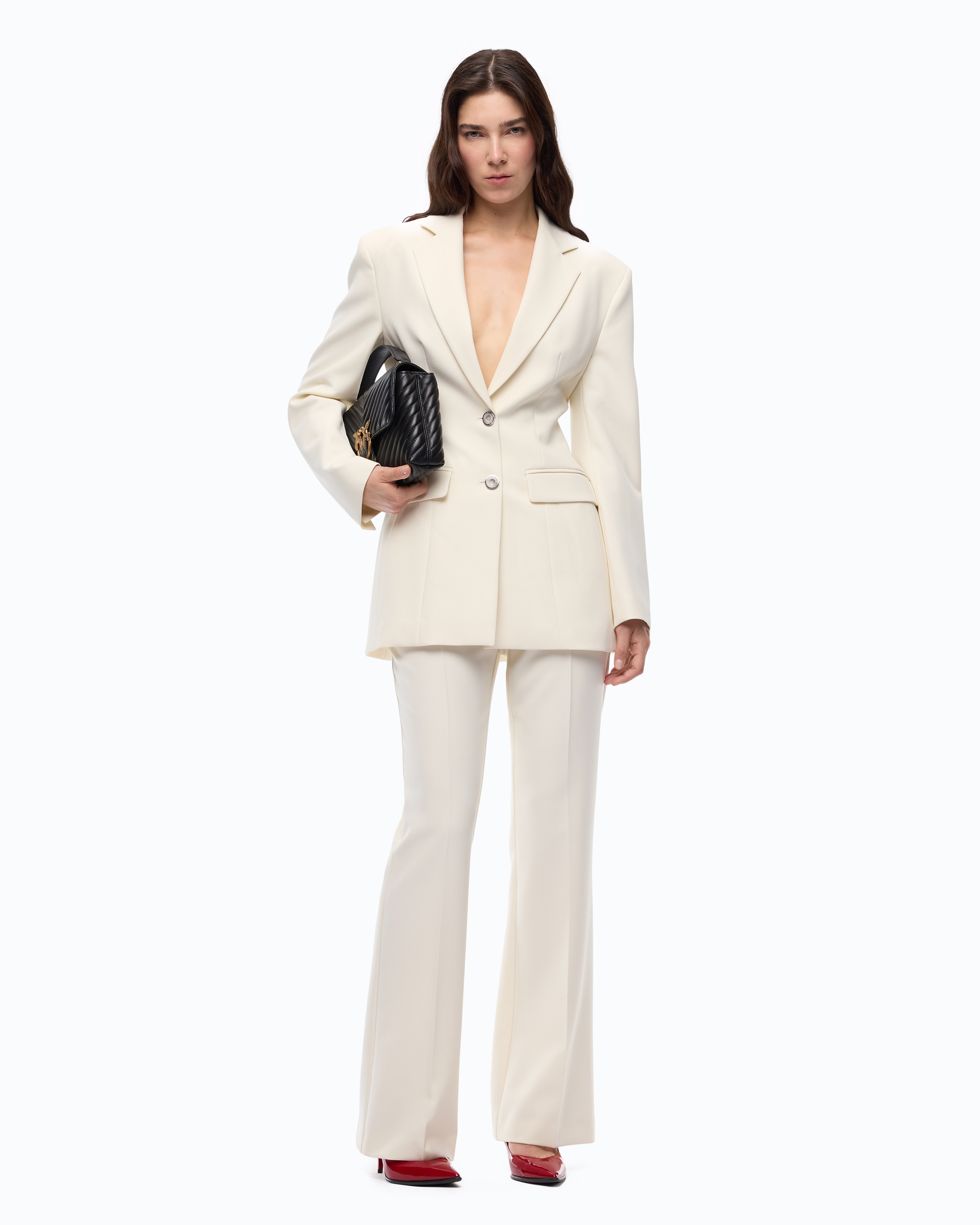 Tailored jacket with shoulder pads PINKO White