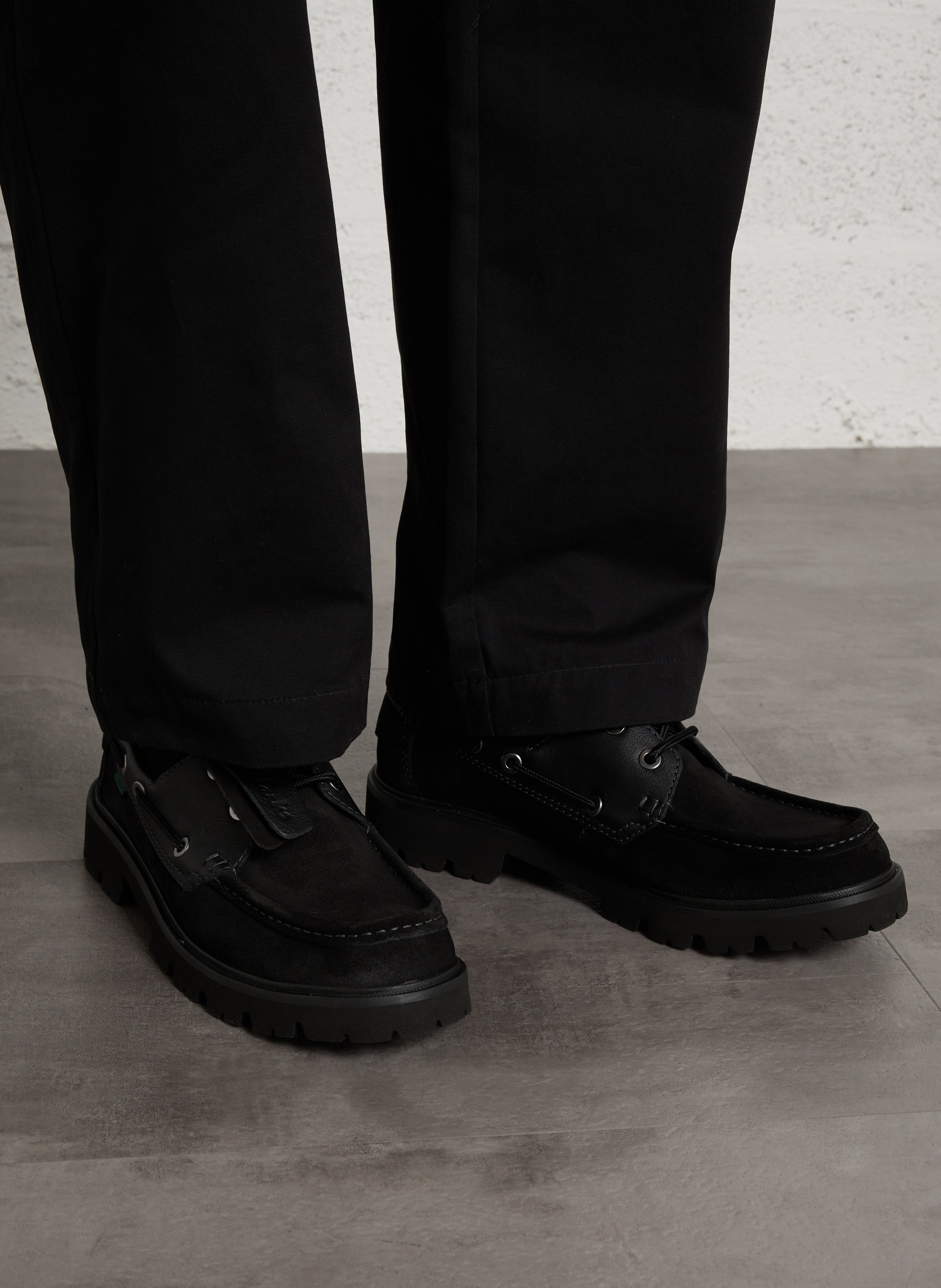 Mocassins bi-matières en cuir CLARKS Noir