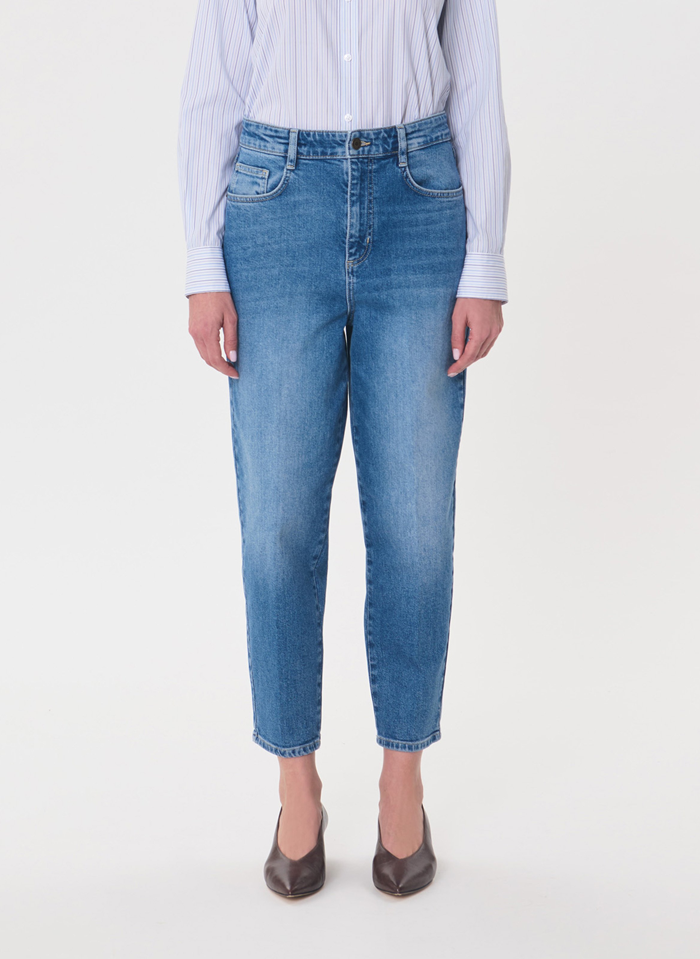 Straight stonewash jeans TARA JARMON Blue
