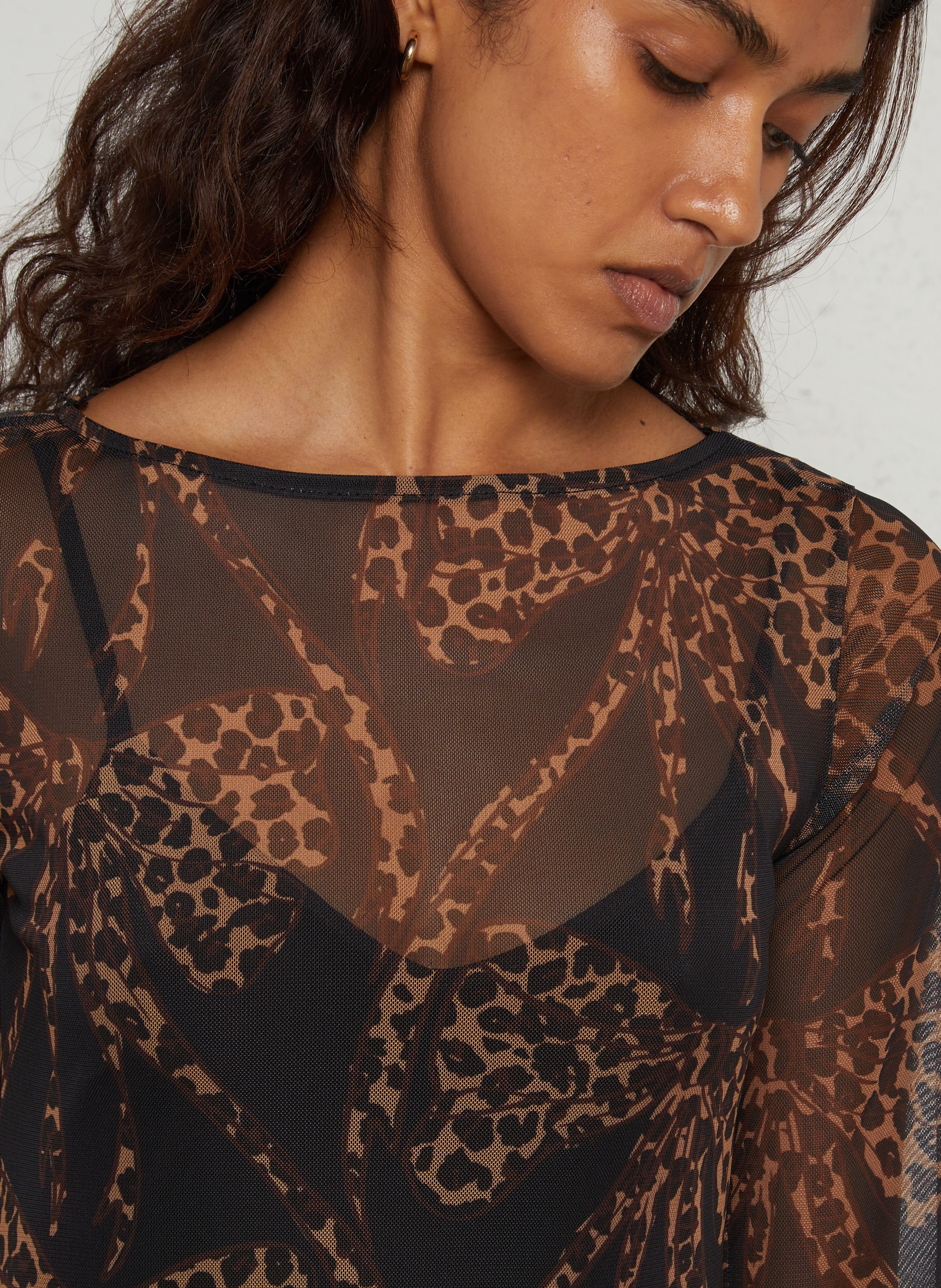 Long printed dress NEVER FULLY DRESSED Black