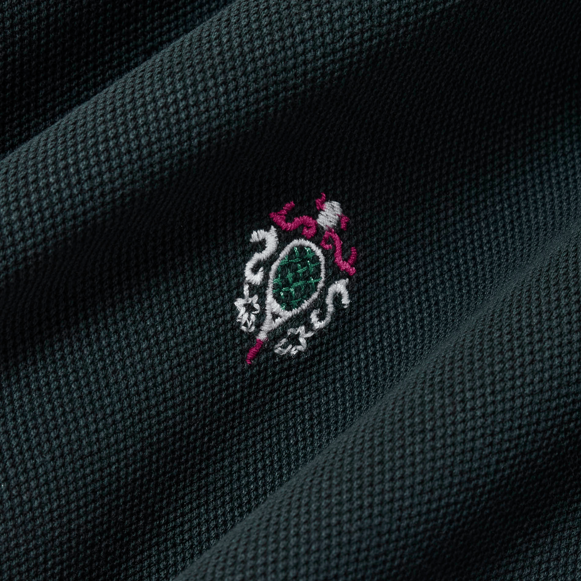 Rechte sweater van katoenmix met borduursel LACOSTE Groen