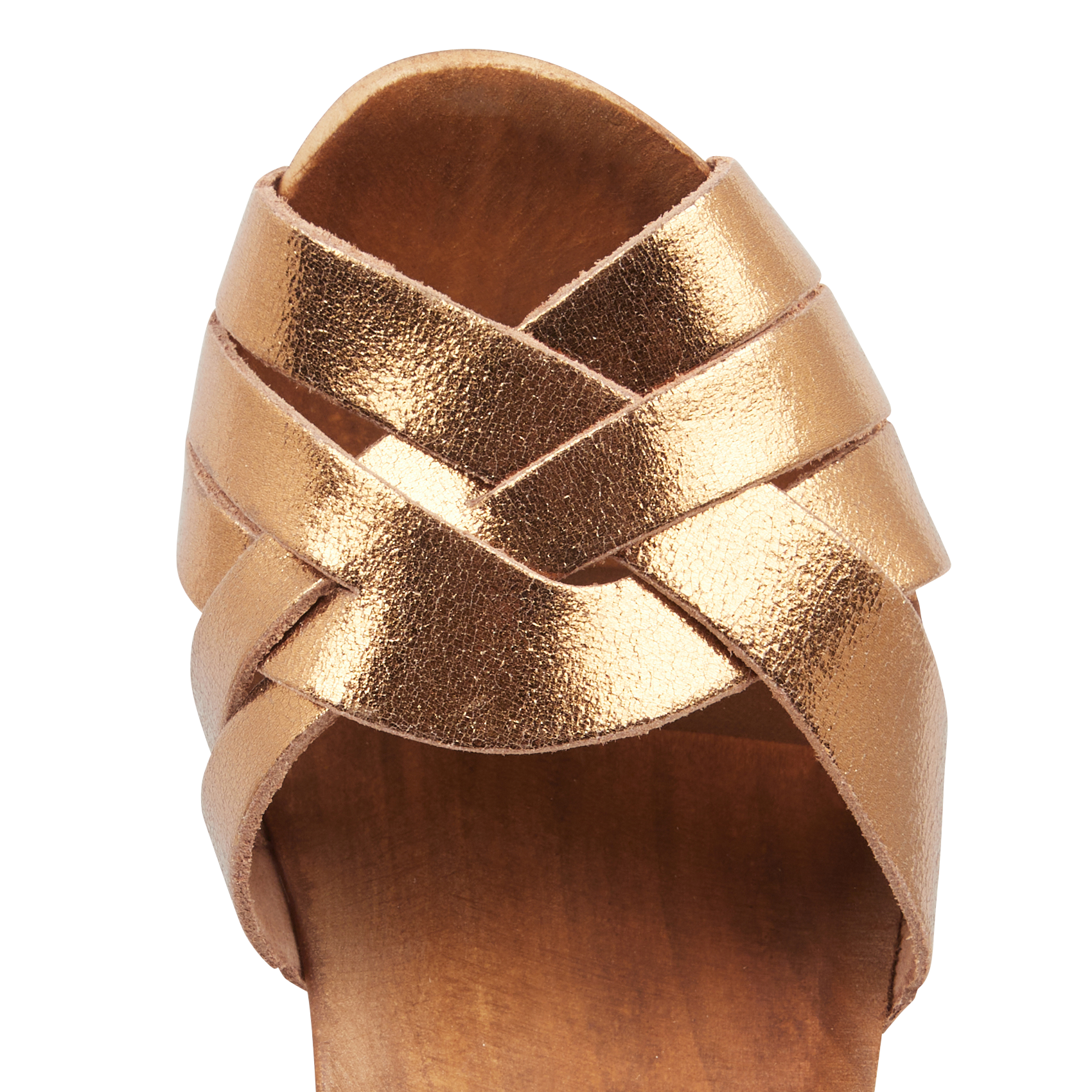 Sandale haute en cuir BOSABO Doré