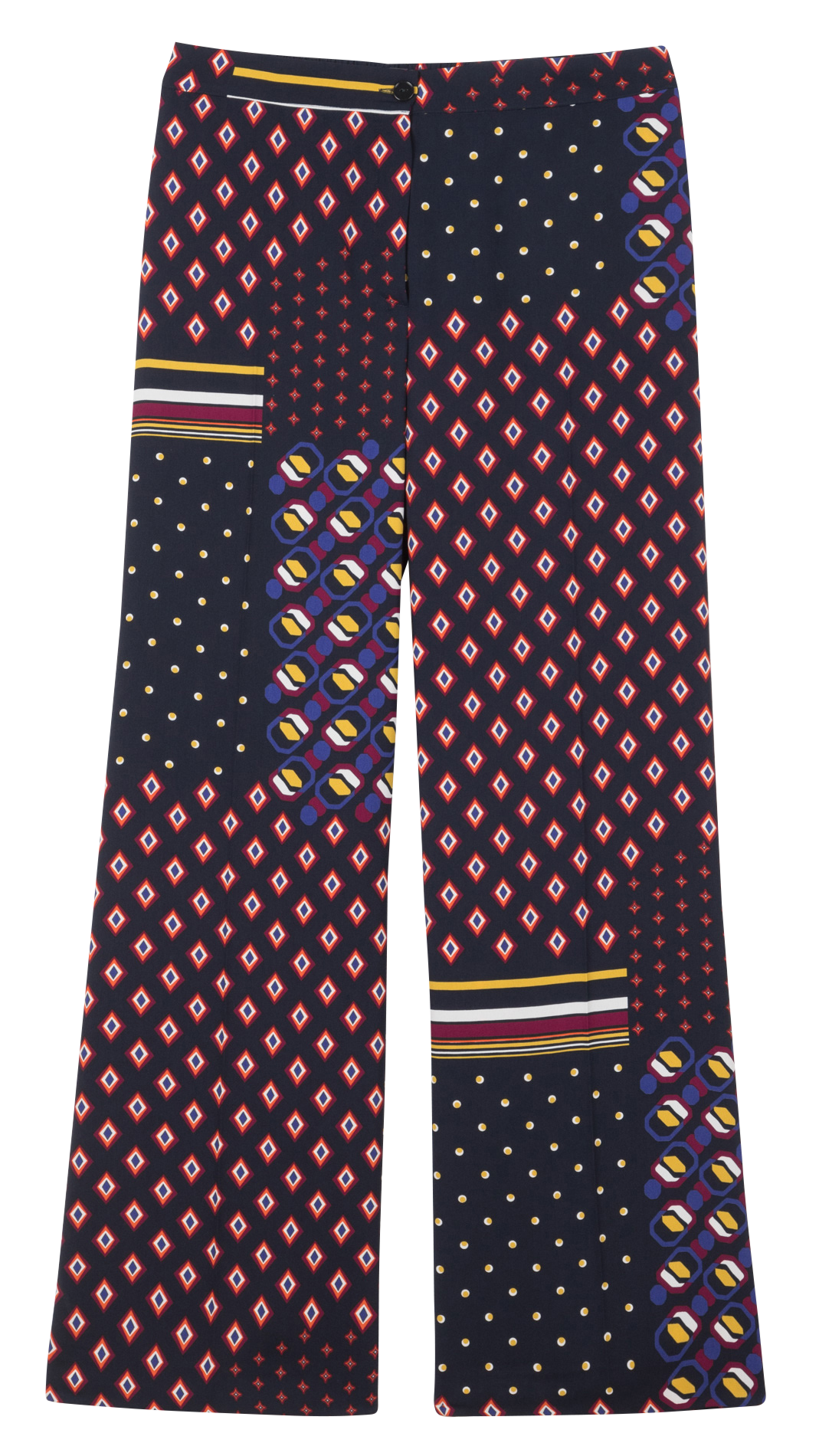 Pantalon large fluide à imprimé  PERSONA by Marina Rinaldi Bleu