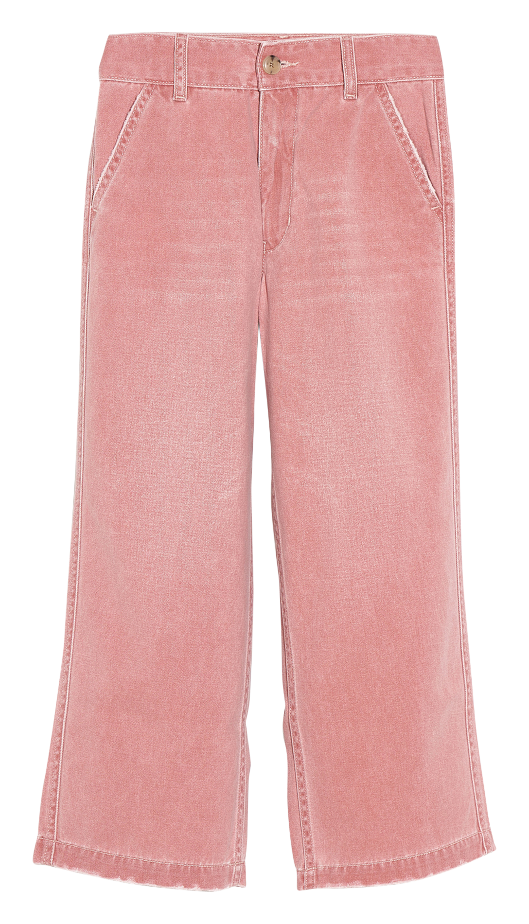 High-waisted wide-leg cotton pants BELLEROSE Pink
