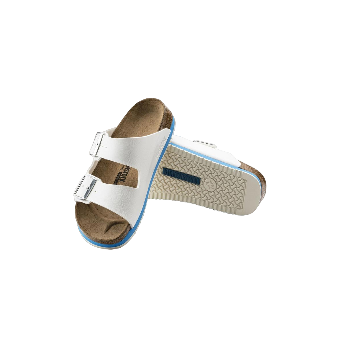 Faux leather sandals BIRKENSTOCK White