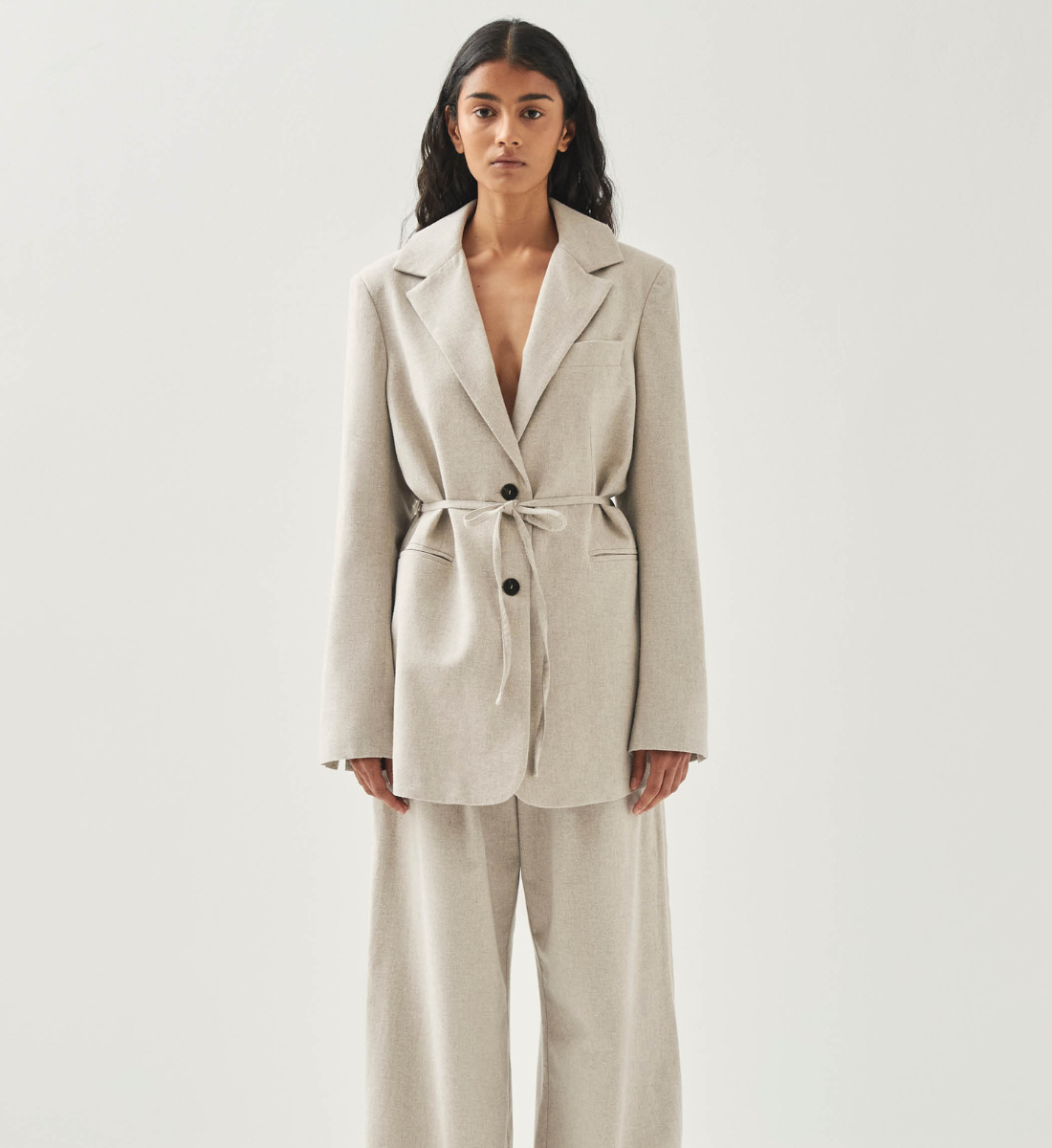 Cotton blazer ALOHAS White