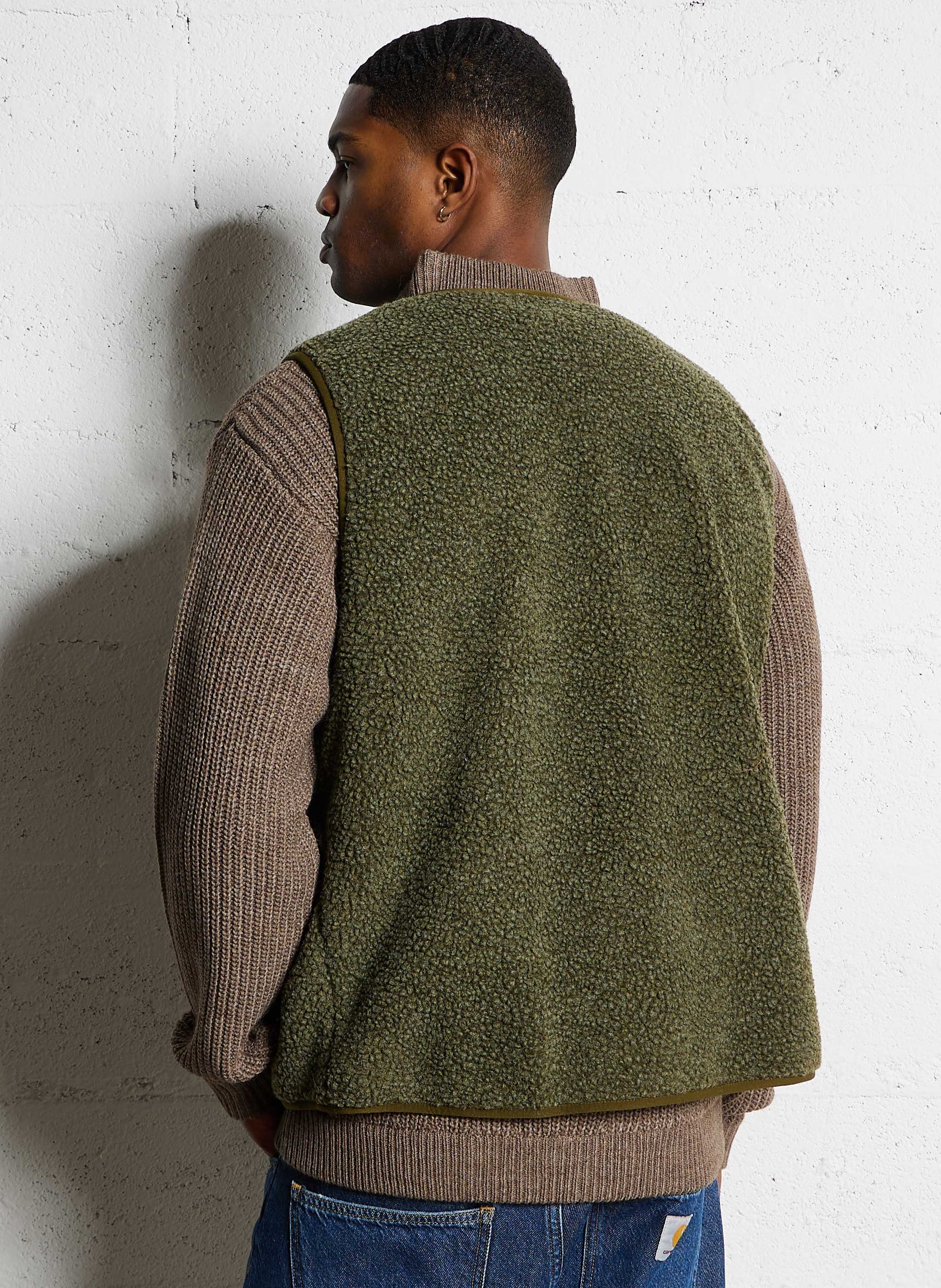 Veste col rond en sherpa  AMERICAN VINTAGE Vert