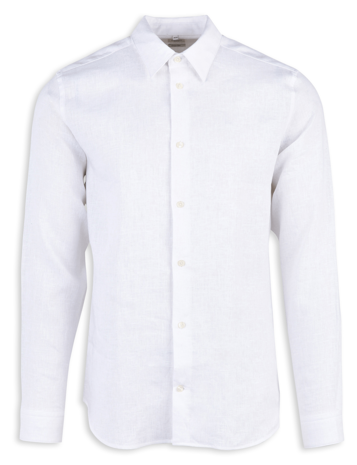 Gerade geschnittene Leinenbluse mit V-Dekolleté und Taschen AU PRINTEMPS PARIS Weiss