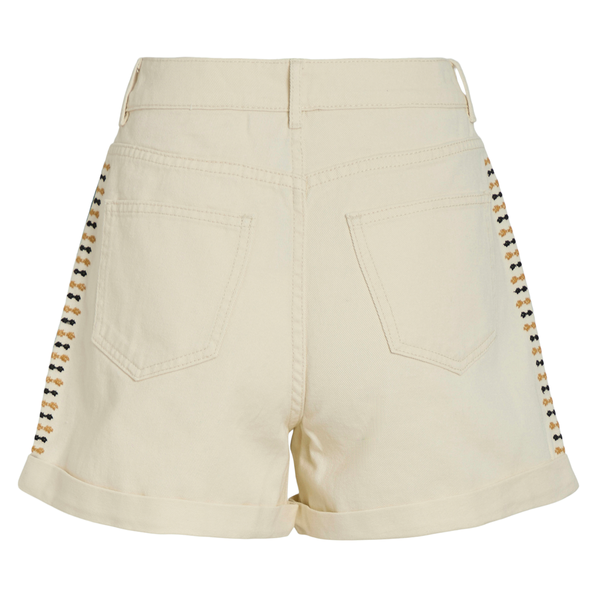 Hohe Taille Shorts mit Stickereien VILA Beige