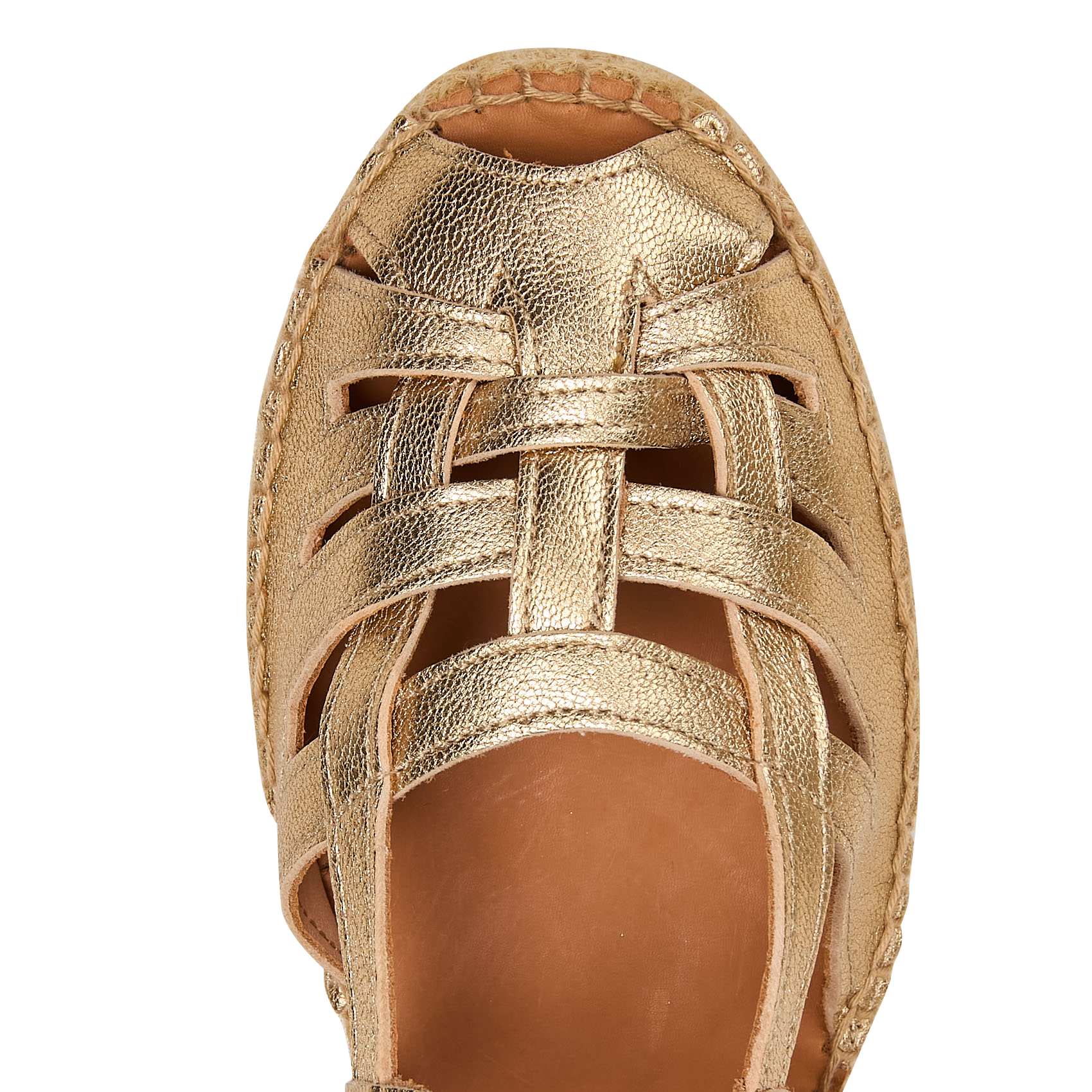 Leather espadrilles NAGUISA Golden