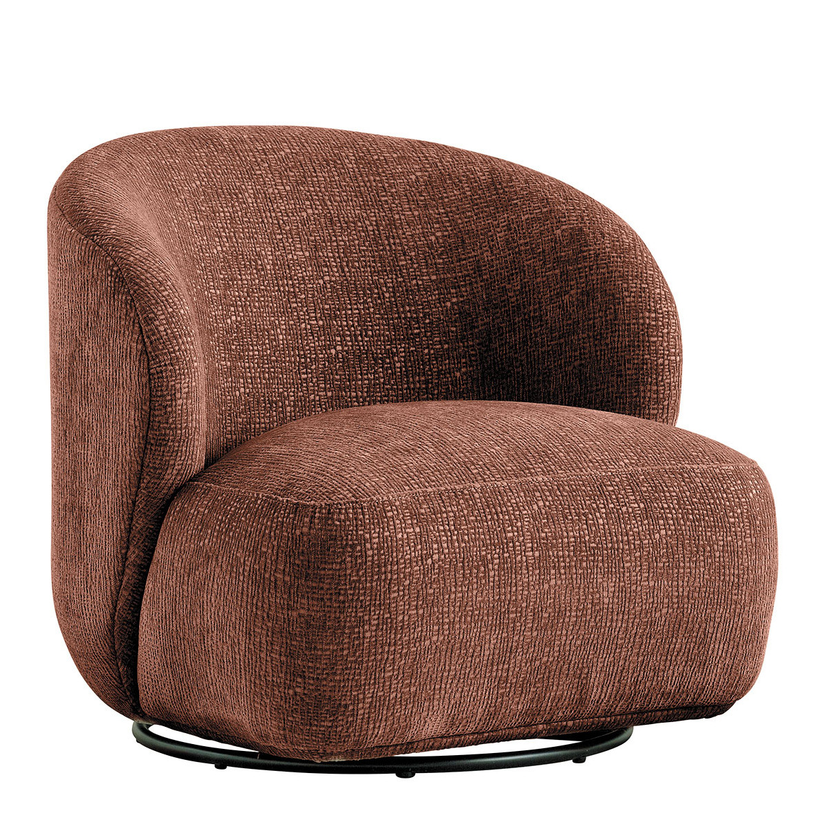 Fauteuil en tissu jacquard de velours BLANC D'IVOIRE Rose