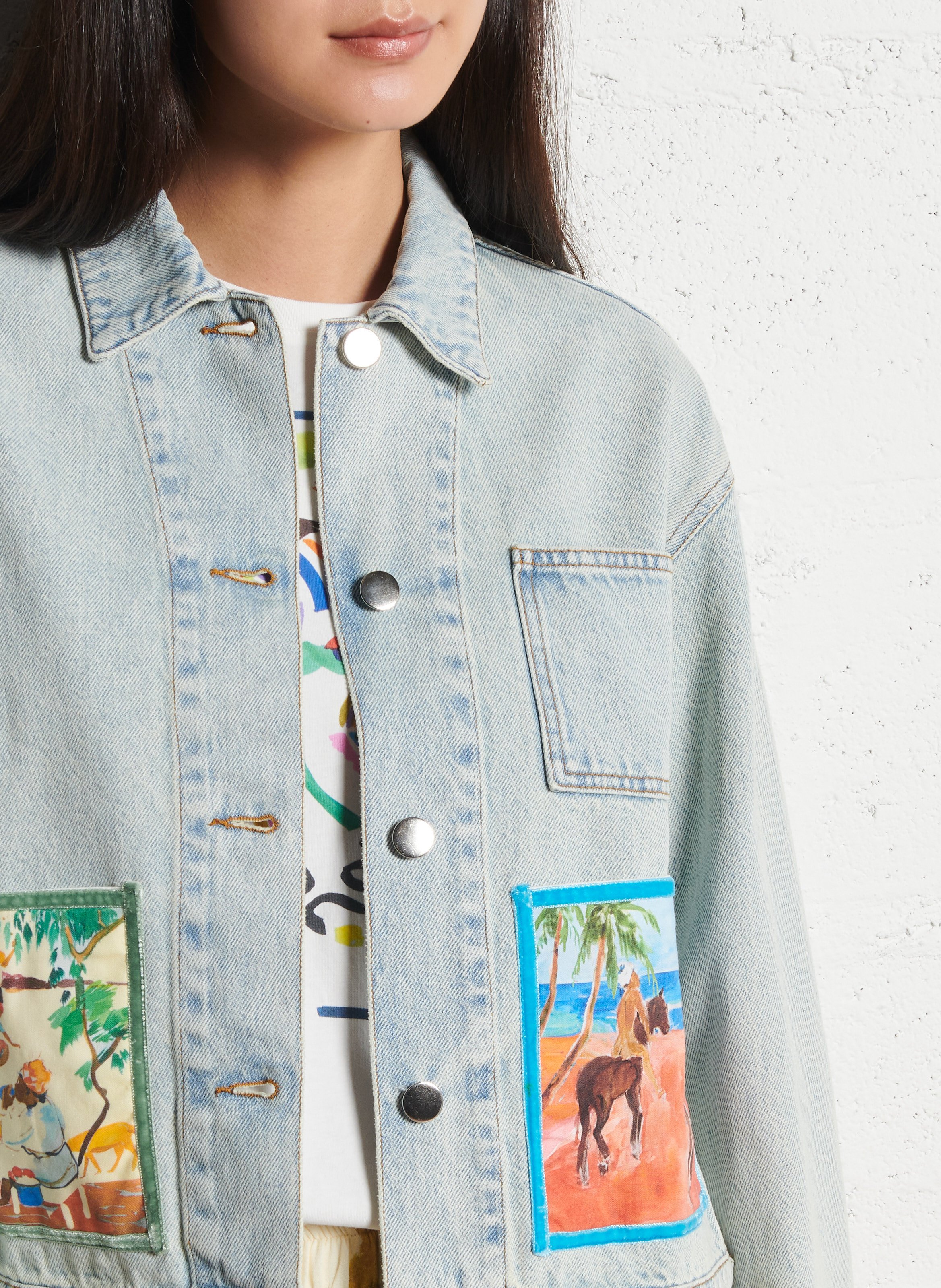 Blouson aus Stretch-Baumwolle G.KERO Blau