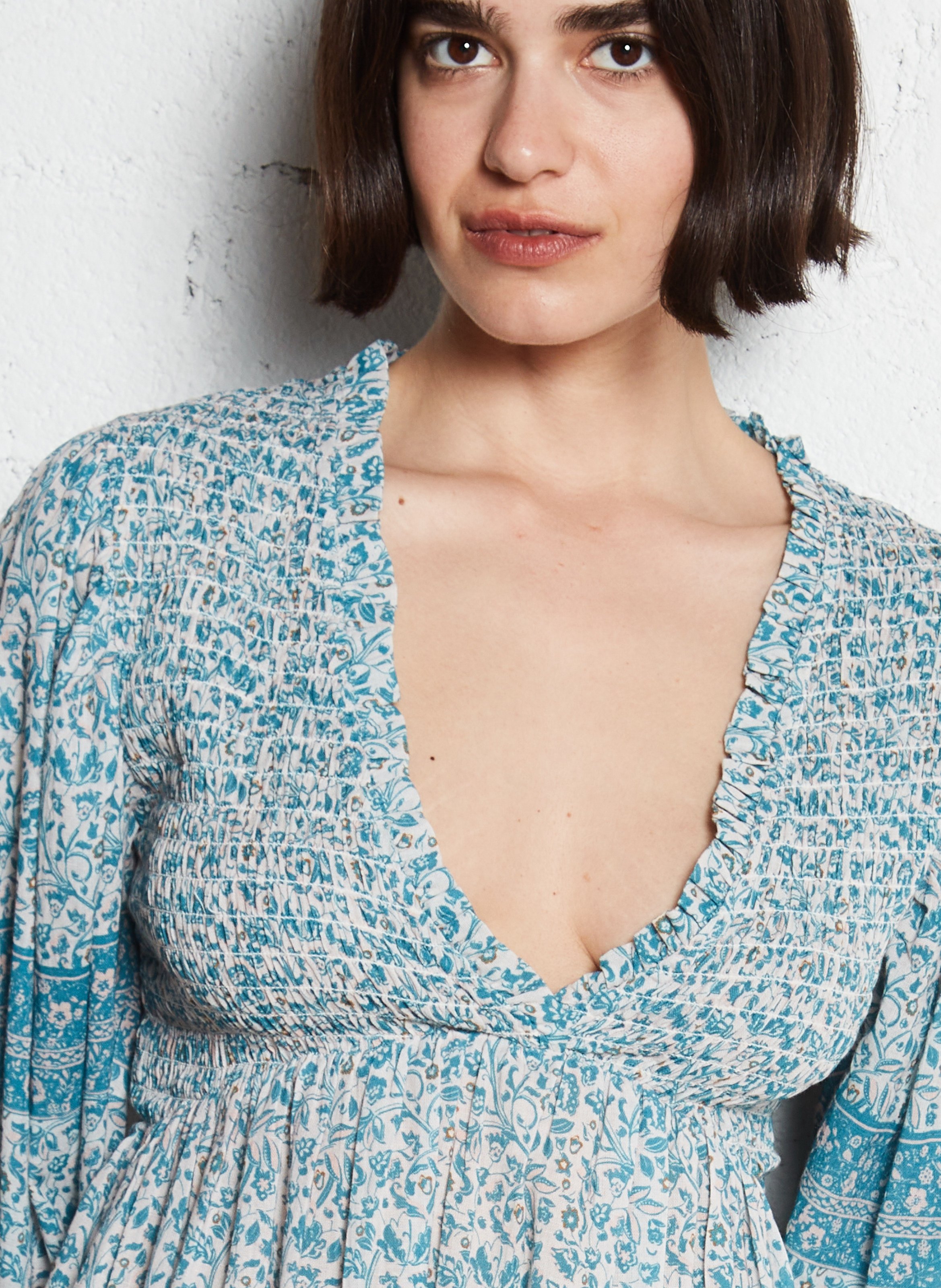 Robe courte imprimée  M.A.B.E Bleu