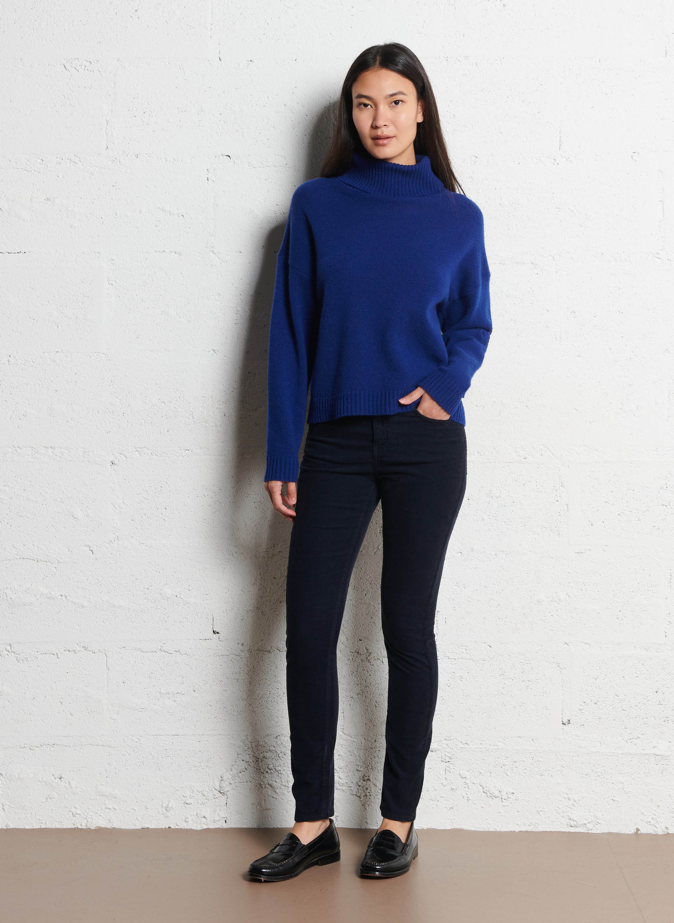 Hose aus Baumwoll-Mix, Slim Fit ACQUAVERDE Blau