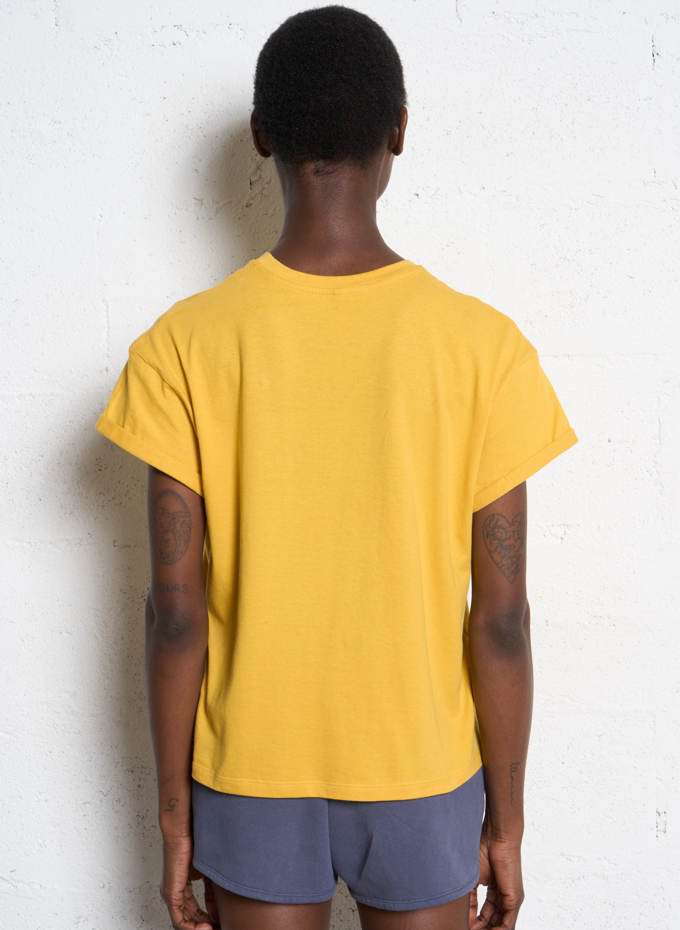 Tee-shirt droit en coton I CODE Jaune