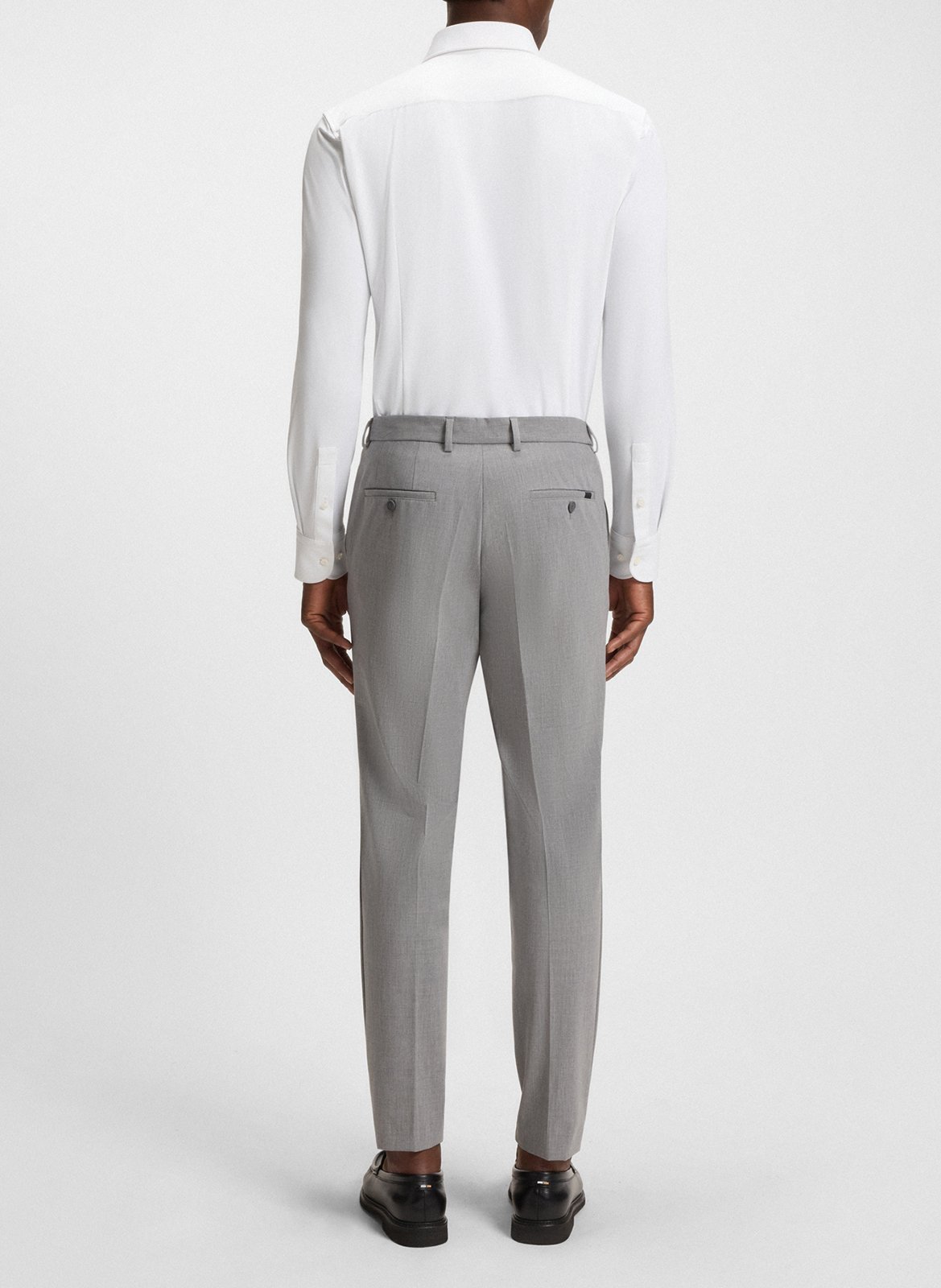 Slim-fit shirt with classic collar BOSS White