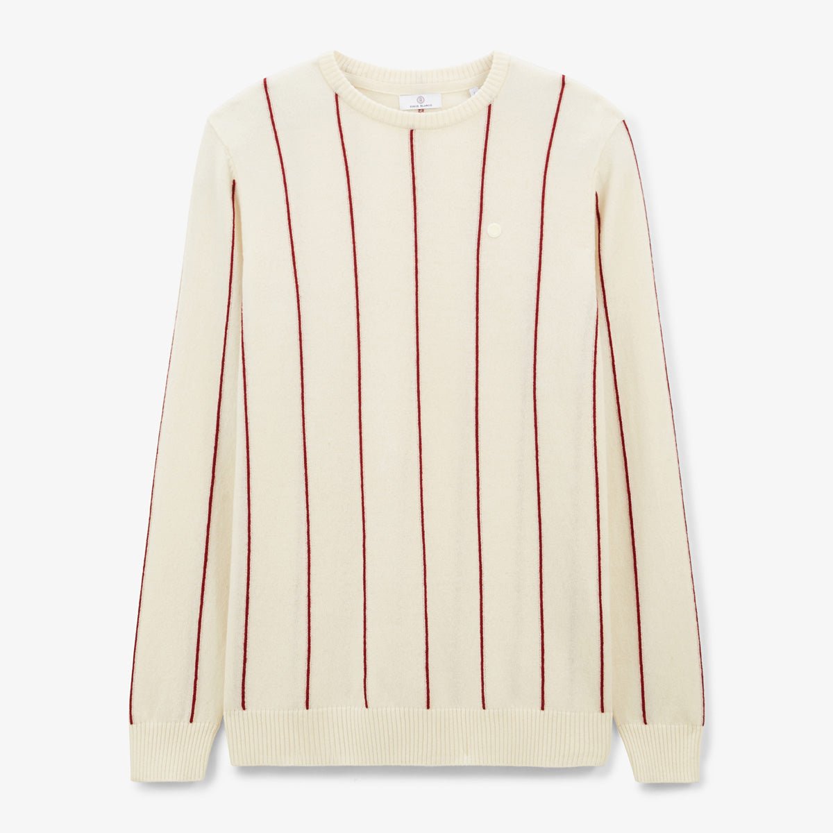Rib-knit straight sweater SERGE BLANCO White