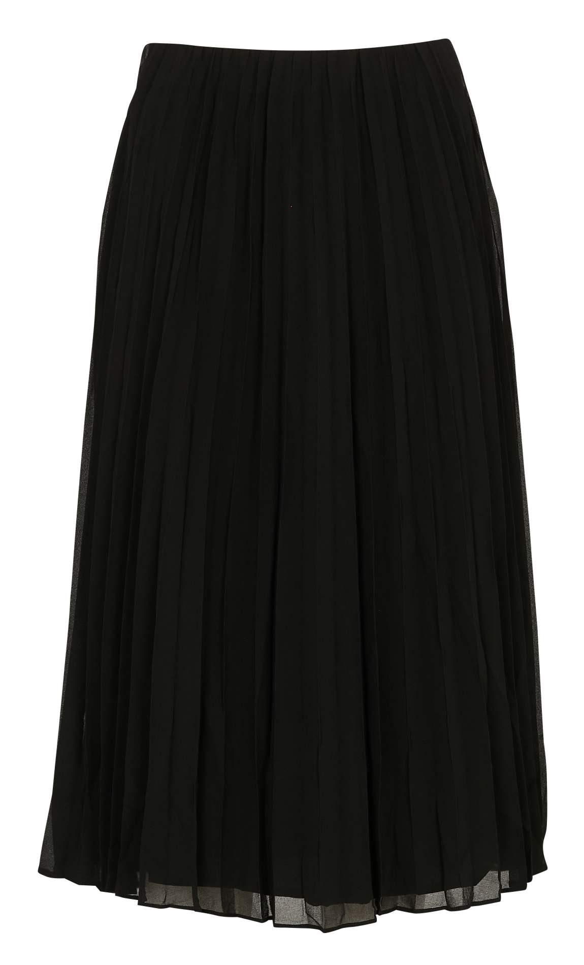 Einfarbiger, kurzer Faltenrock SUD EXPRESS Schwarz