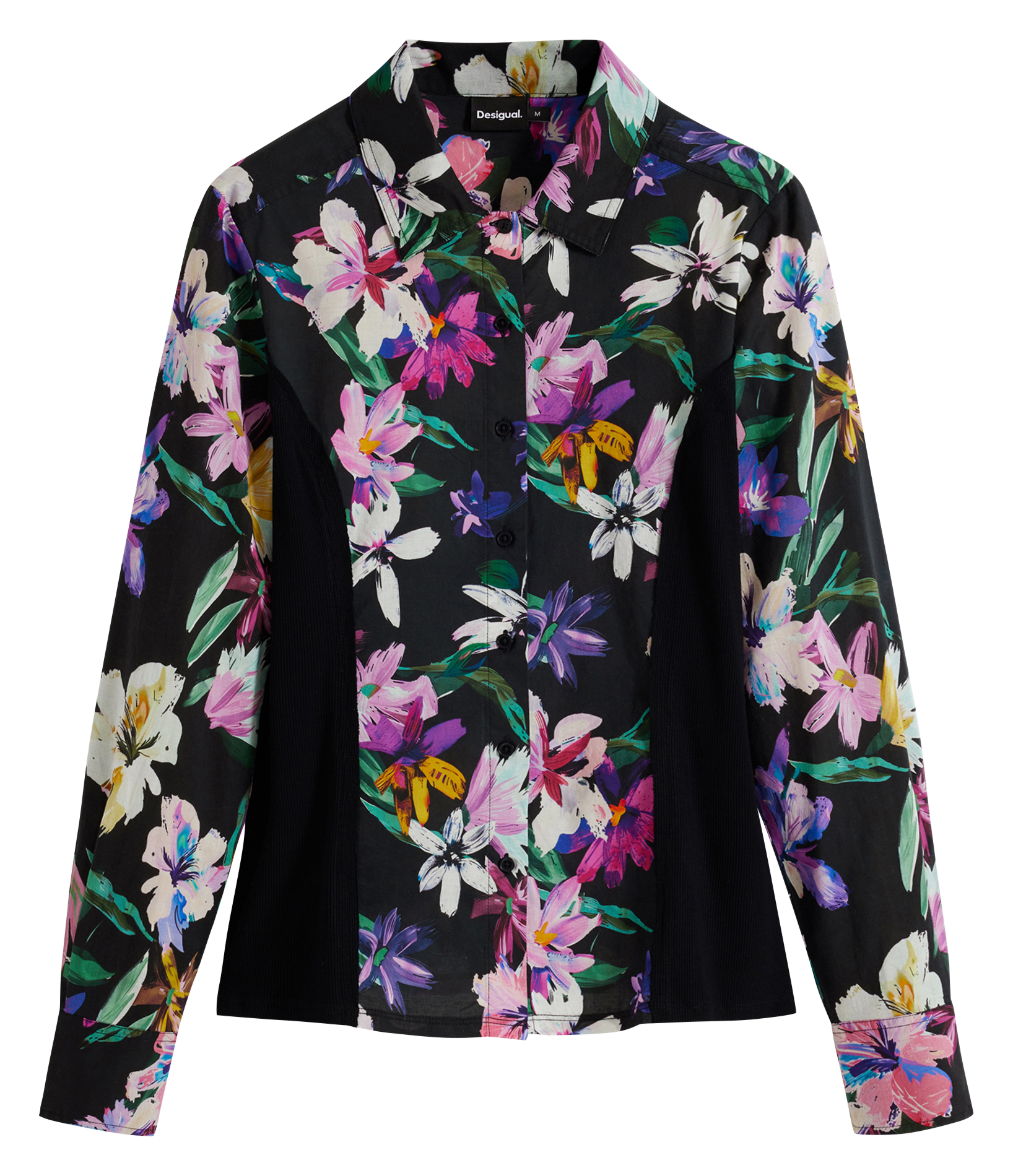 Chemise col classique imprimée DESIGUAL Noir