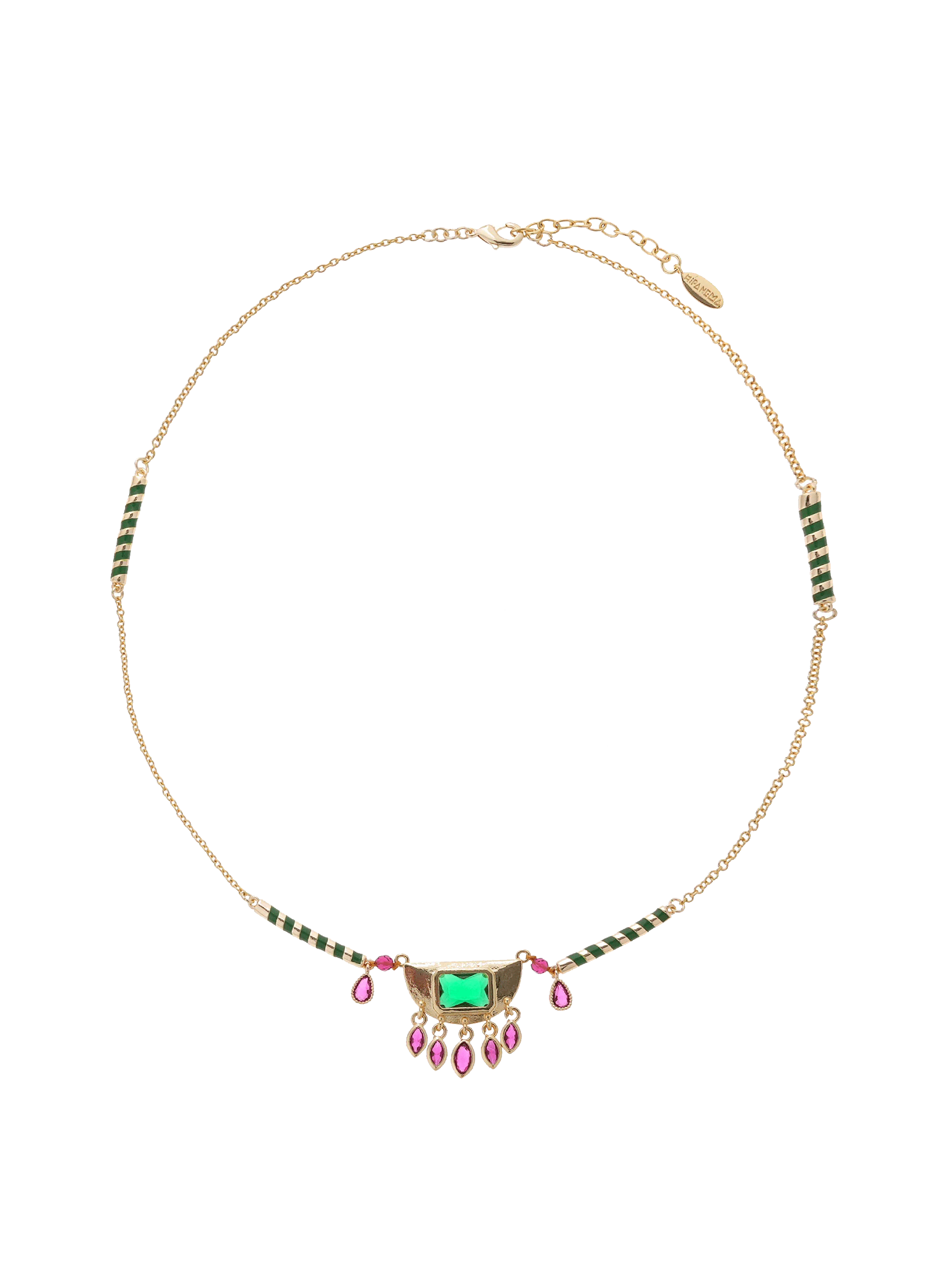 Chain necklace with pendant HIPANEMA Green