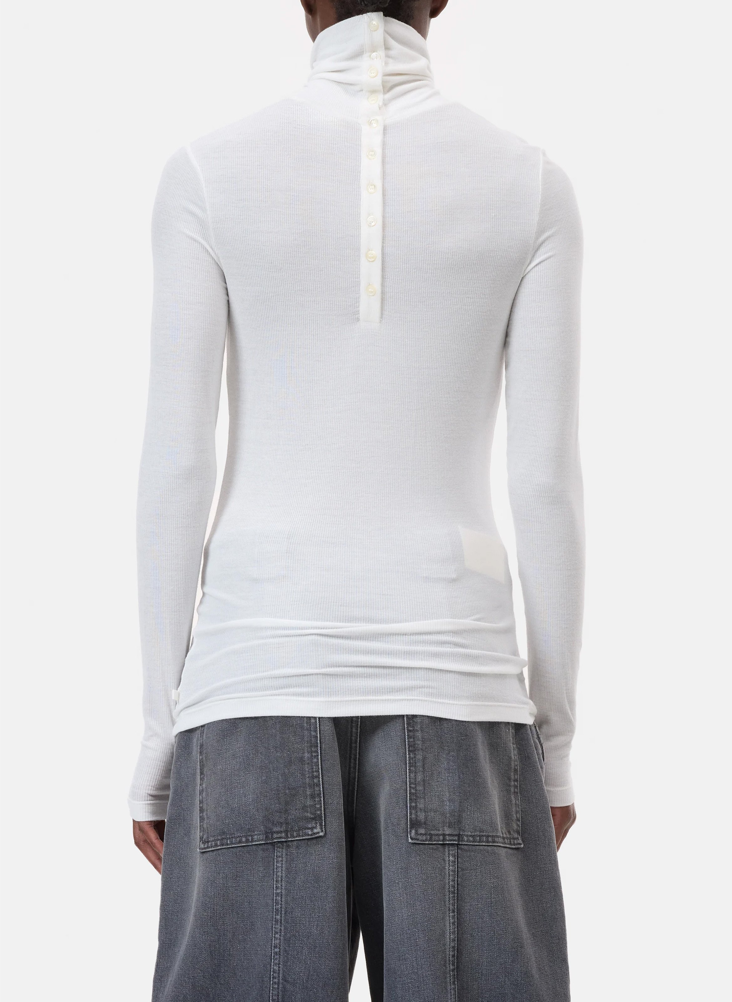 Bodycon roll-neck sweater CLOSED White