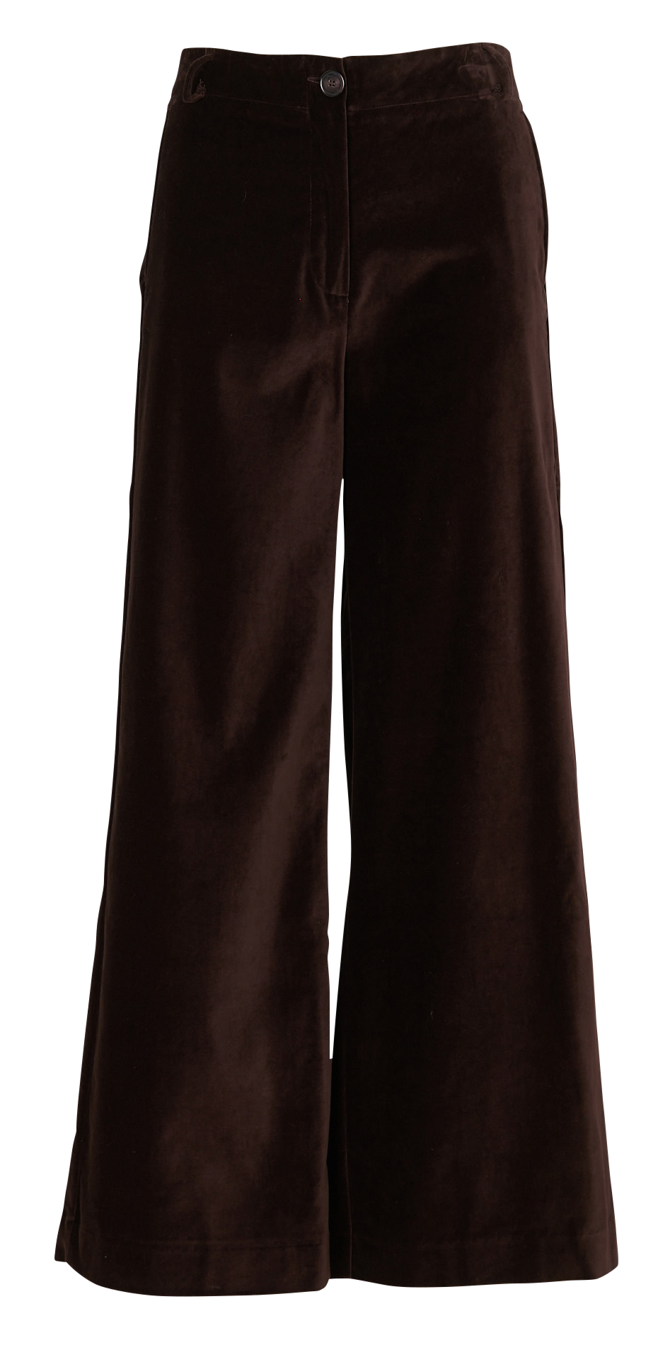 Smooth plain velvet pants DES PETITS HAUTS Brown