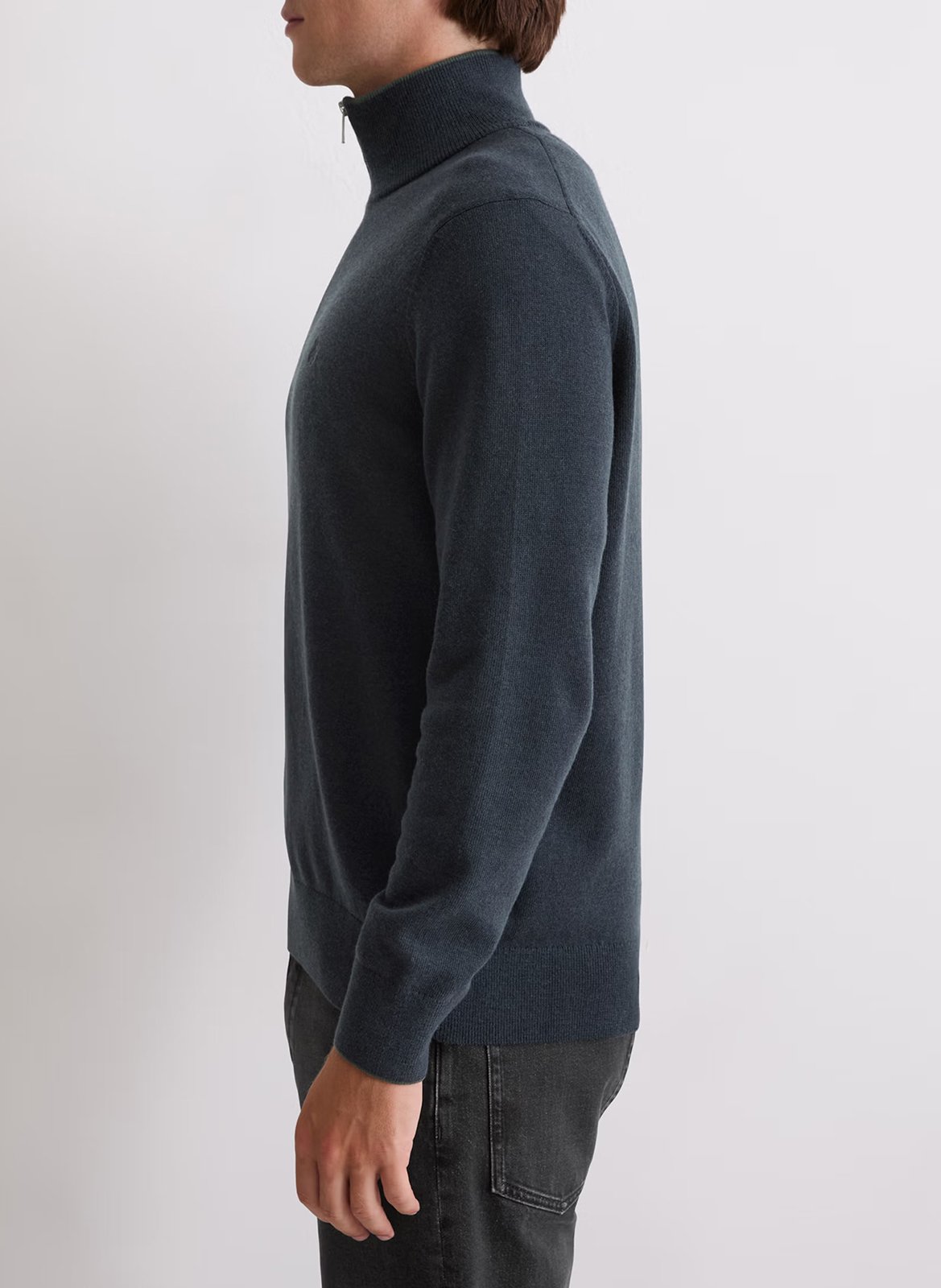 Pull col roulé en coton mélangé MARC O'POLO Bleu