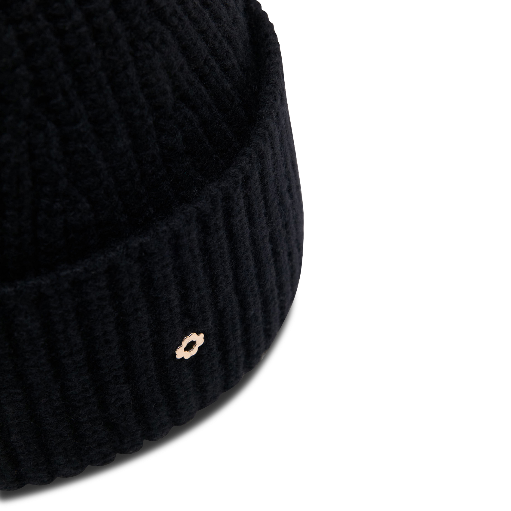 Bonnet en laine et cachemire MAJE Noir