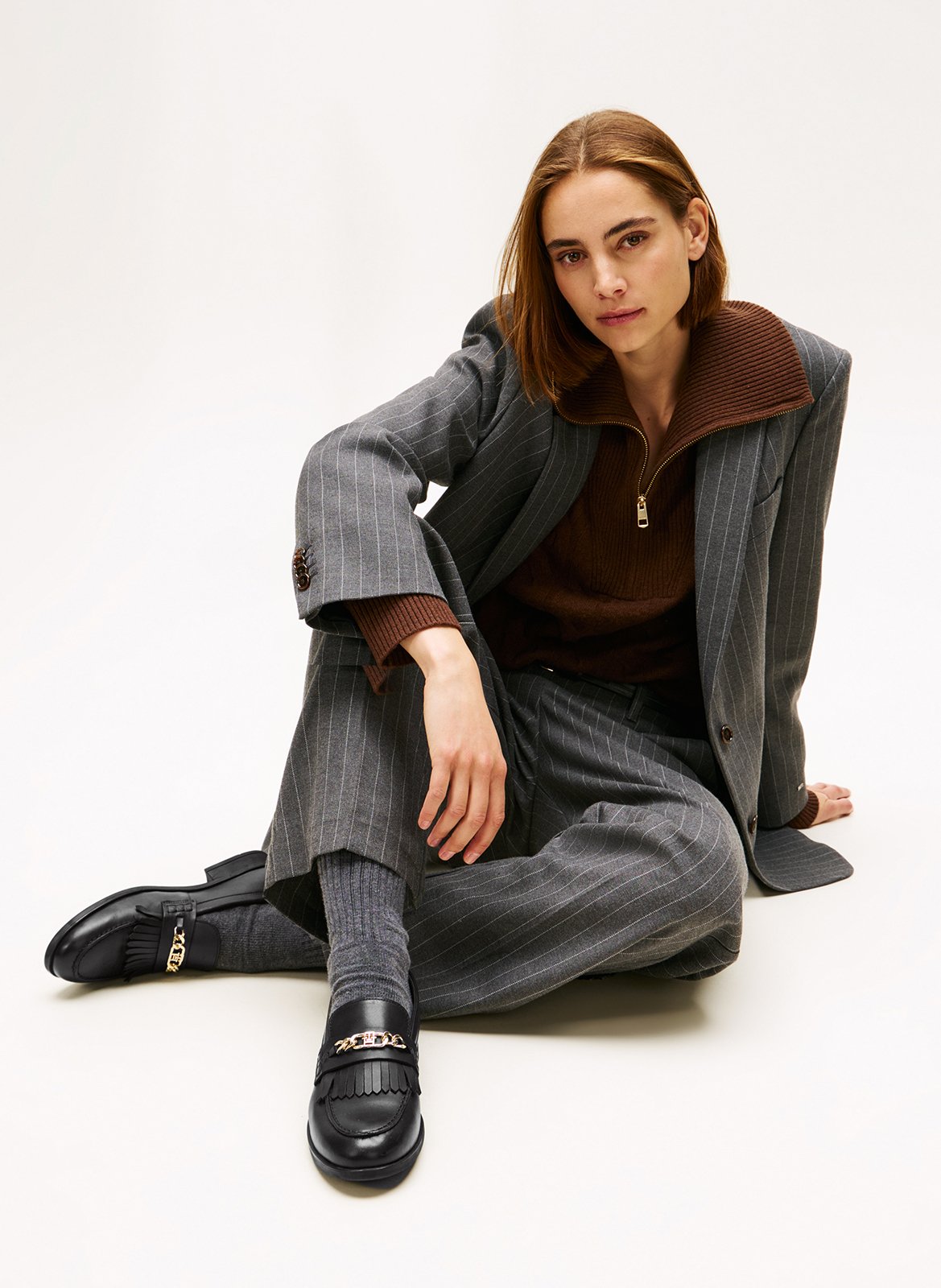 Mocassins en cuir TOMMY HILFIGER Noir