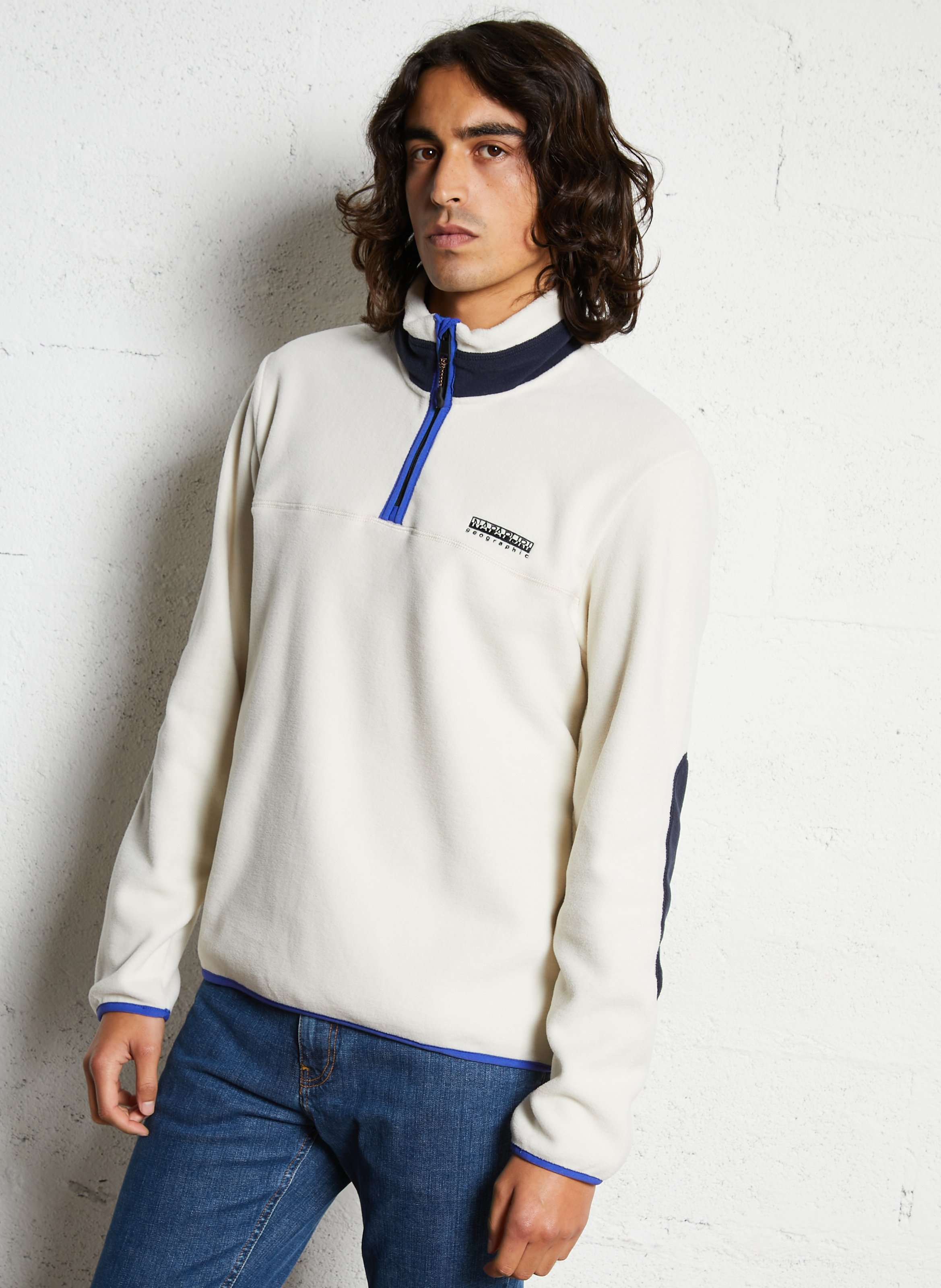 Rechte fleece met opstaande kraag NAPAPIJRI Beige