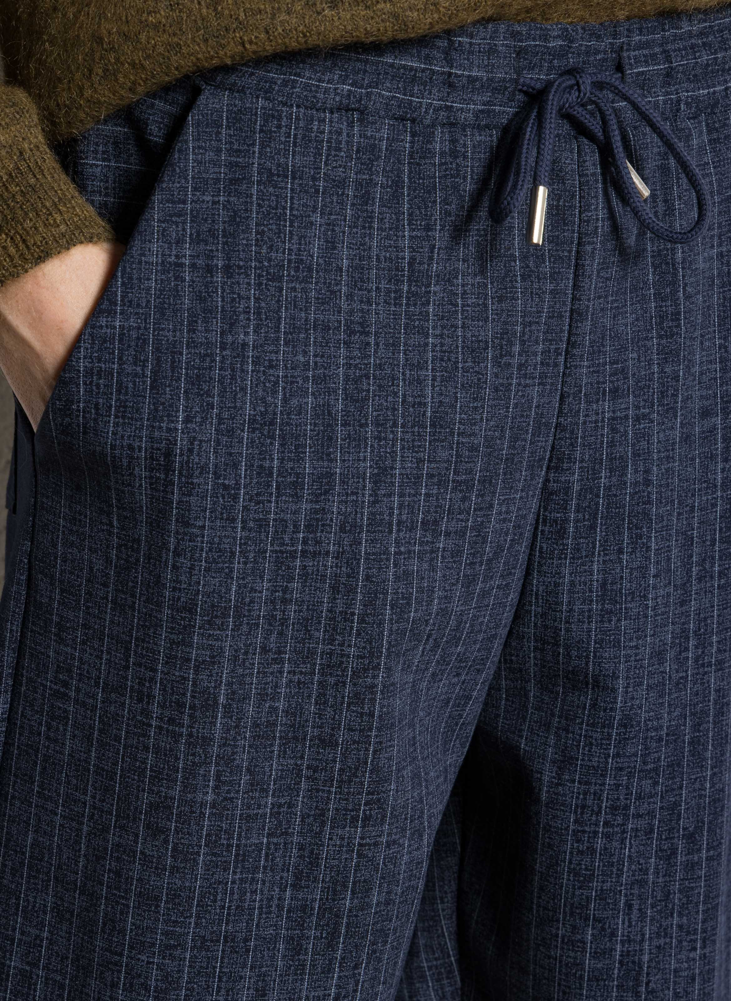 Pantalon balloon rayé PLEASE Bleu