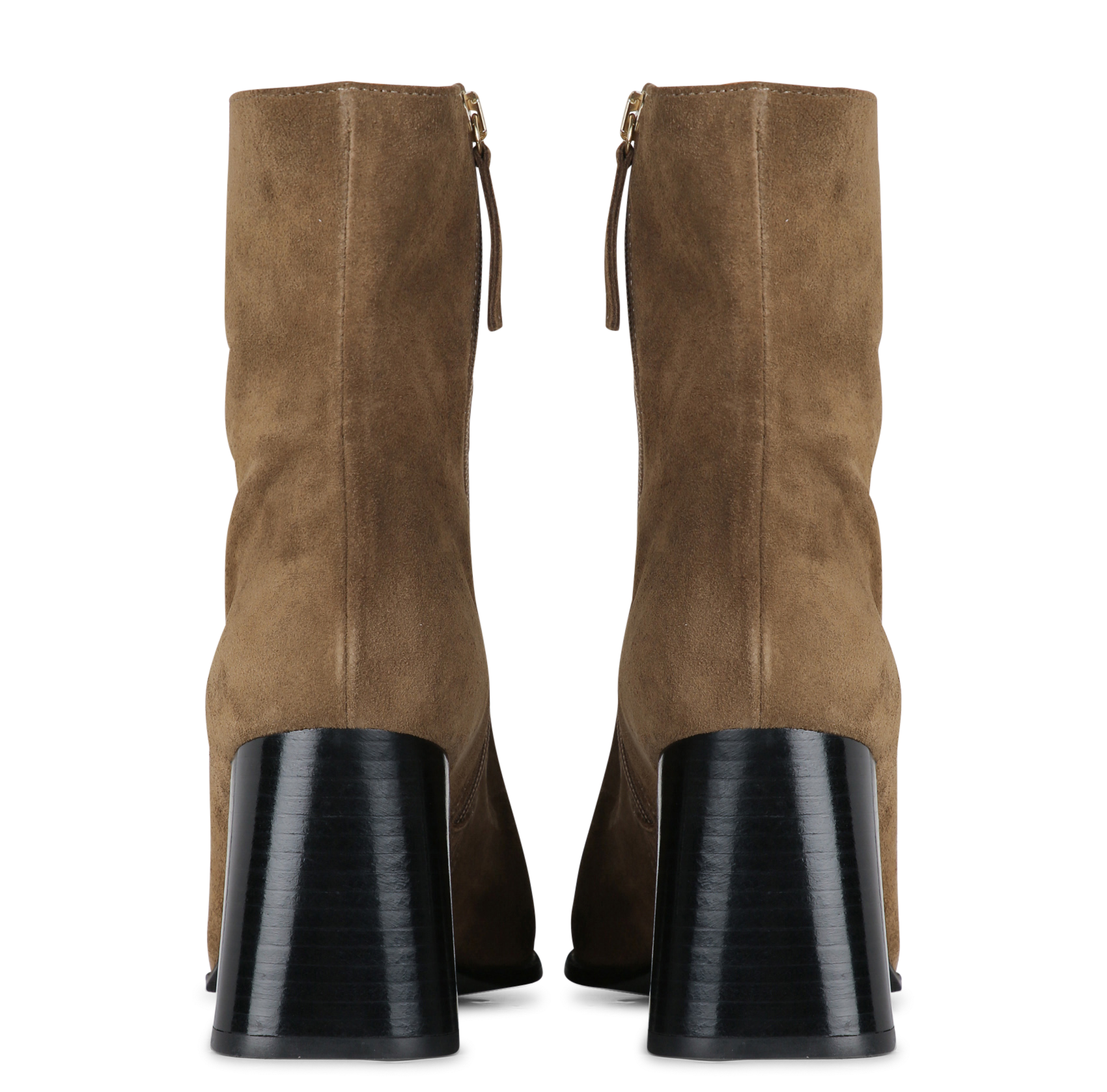 Bottines à bout pointu en cuir velours ANGEL ALARCON Marron