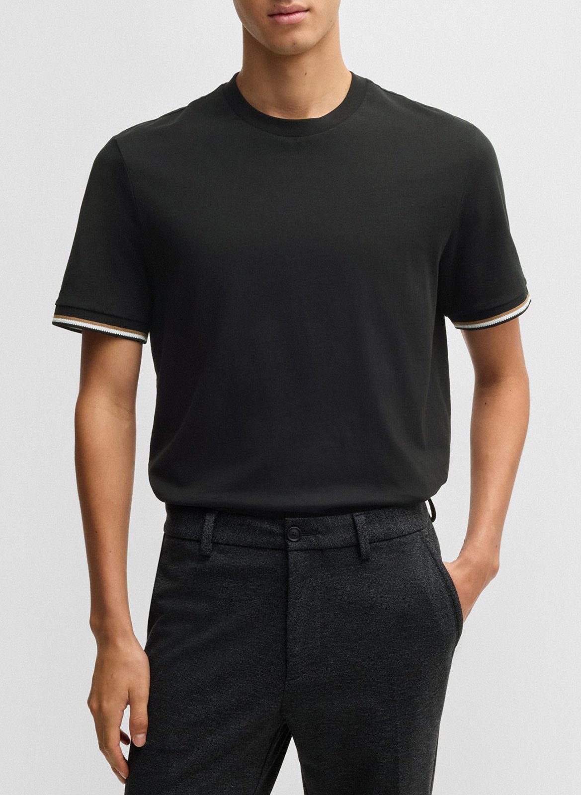 Camiliday round-neck sleeveless cotton top BOSS