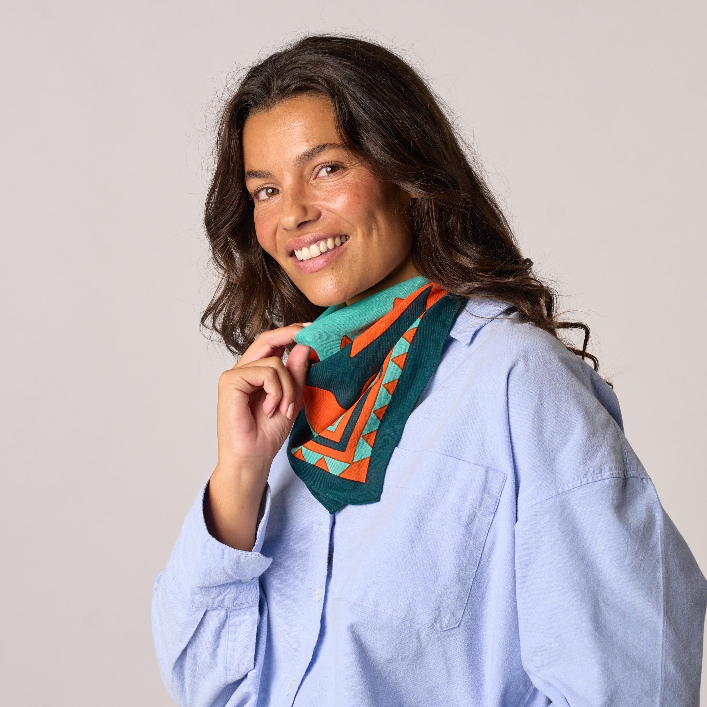 Small organic cotton scarf Paola BILLYBELT Orange
