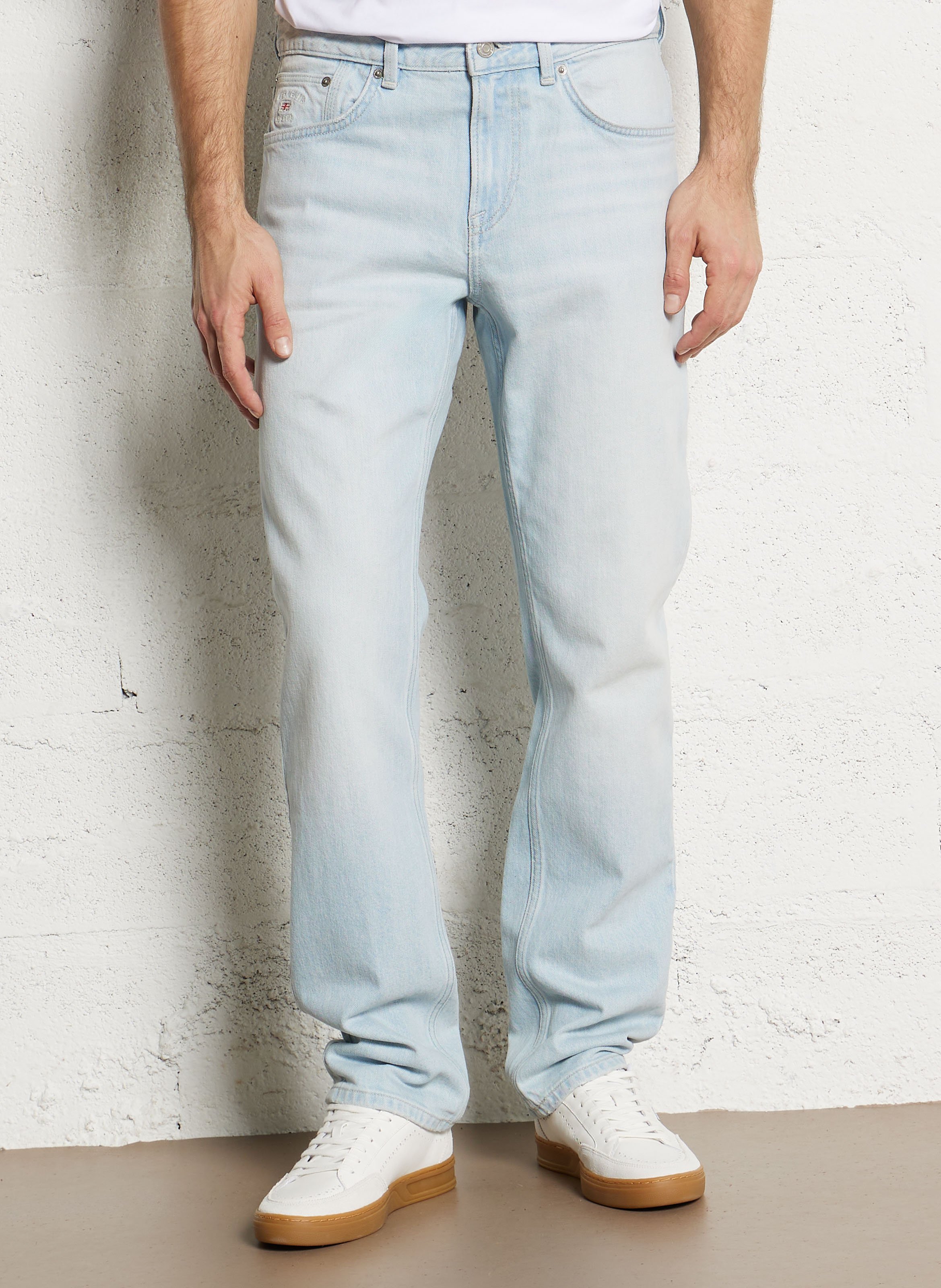 High-rise plain straight jeans PEPE JEANS Blue