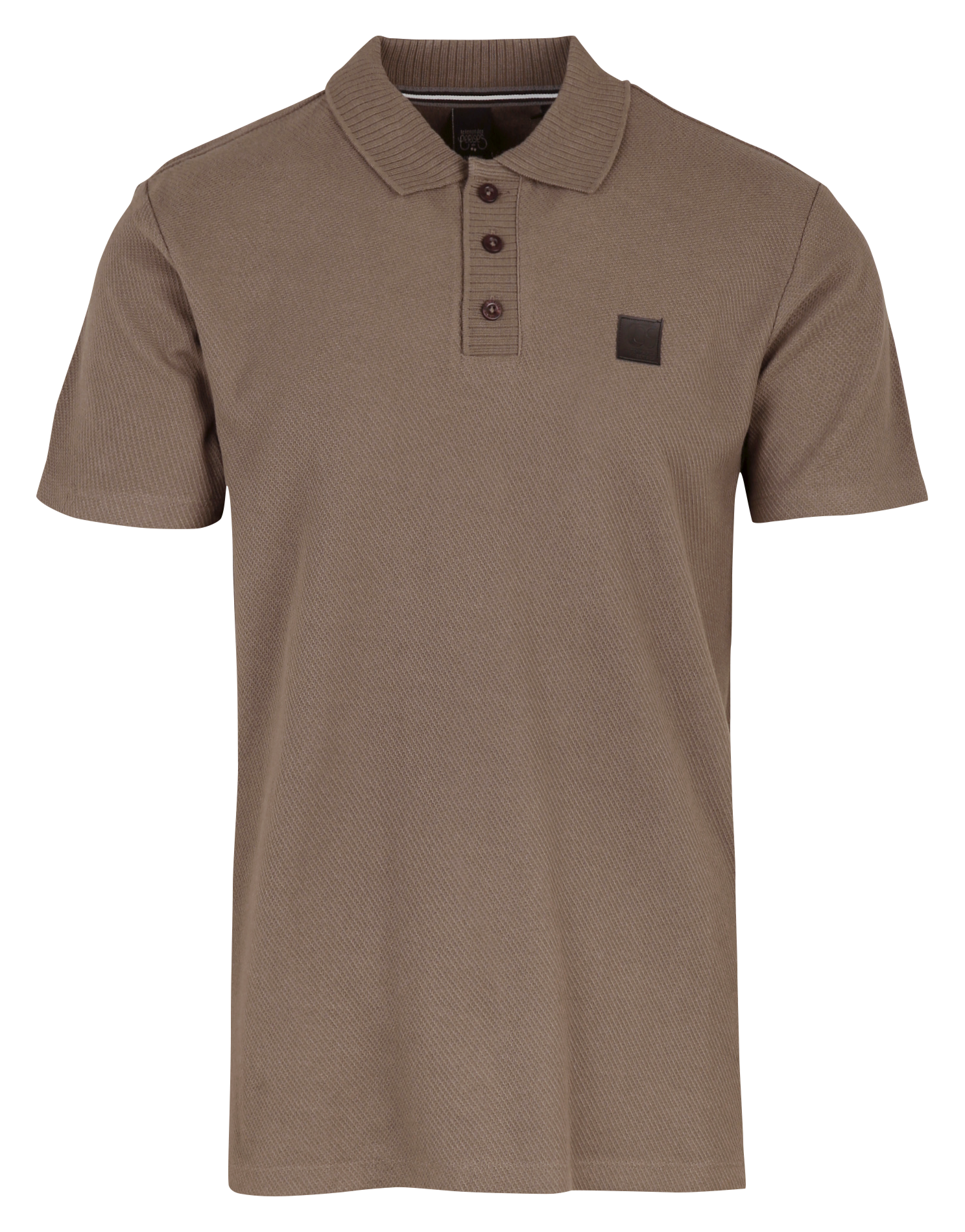 Short-sleeved solid color cotton polo LE TEMPS DES CERISES Grey