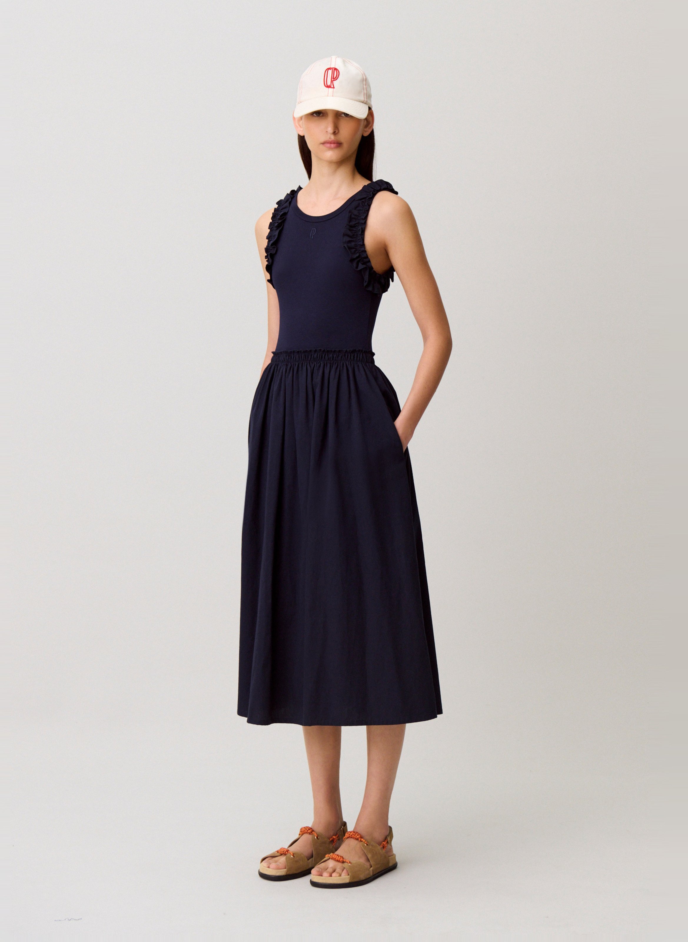 Robe midi col rond CLAUDIE PIERLOT Bleu