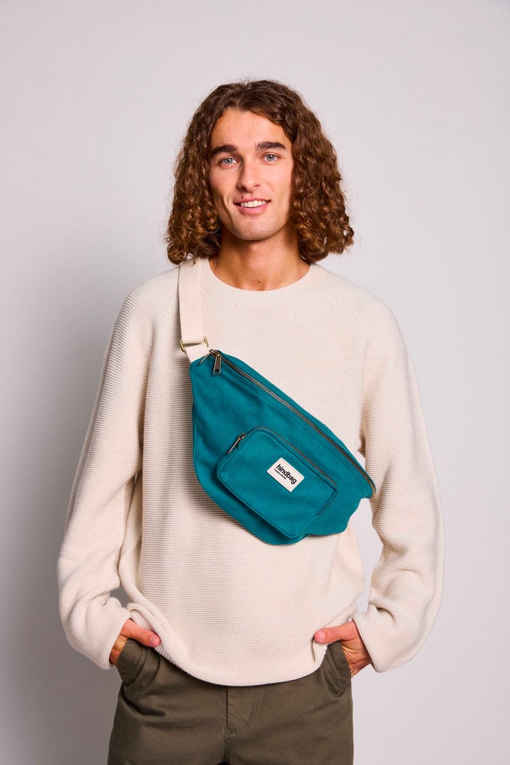Cotton waist bag Blue