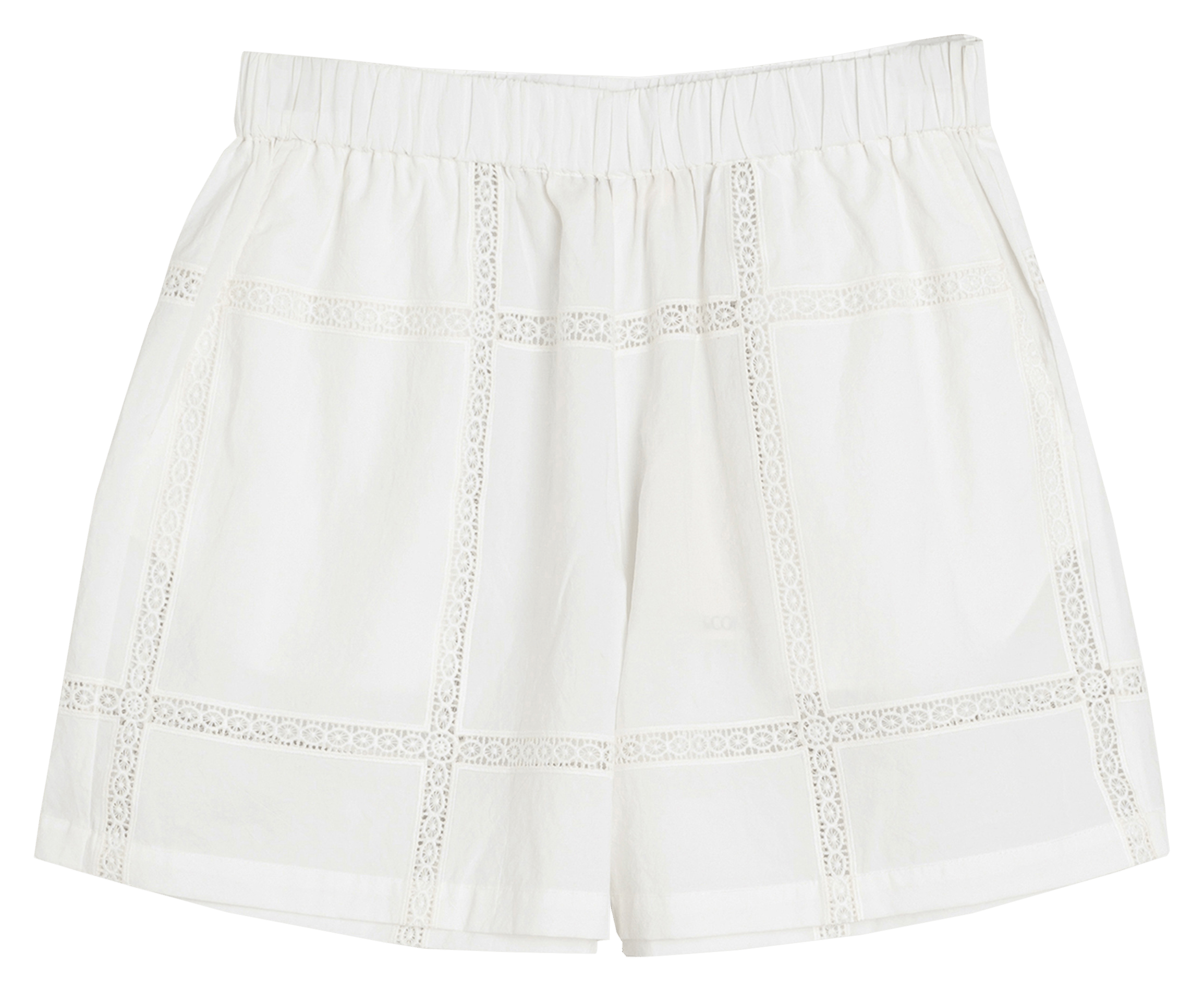 Short taille haute en dentelle INDI & COLD Blanc