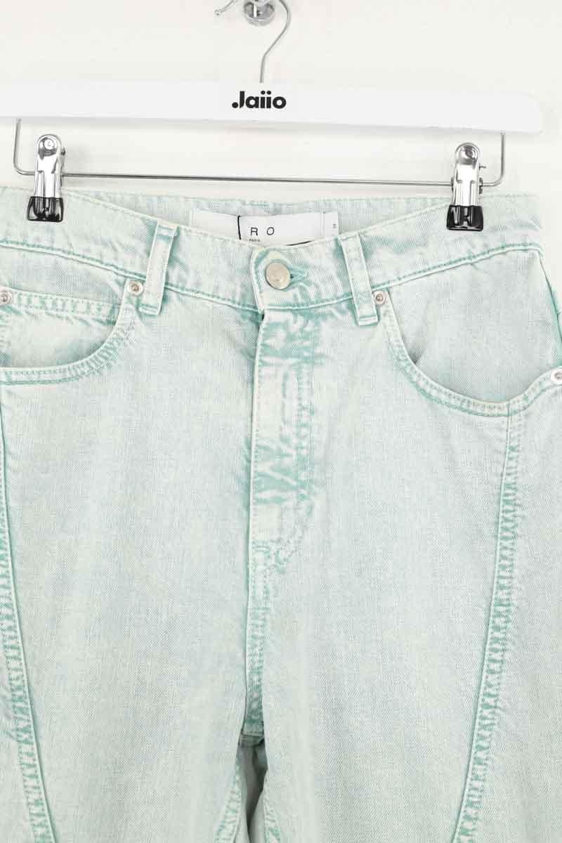 Cropped slim jeans with studs IRO - Seconde Main Blue