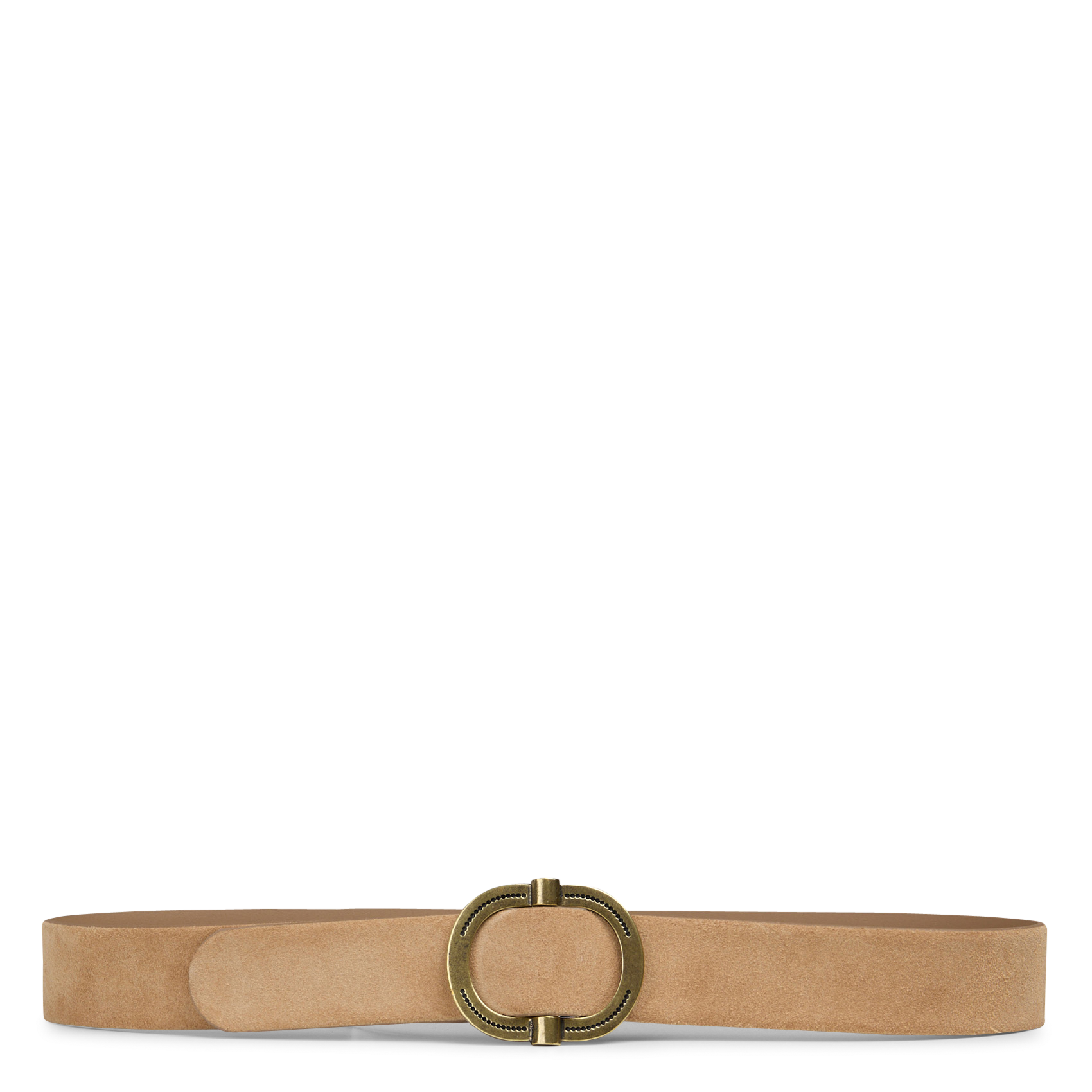 Einfarbiger Ledergürtel mit Schnalle MAISON 123