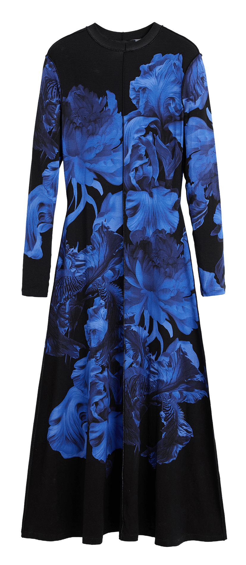 Ausgestelltes langes Kleid mit Rundhalsausschnitt DESIGUAL Blau