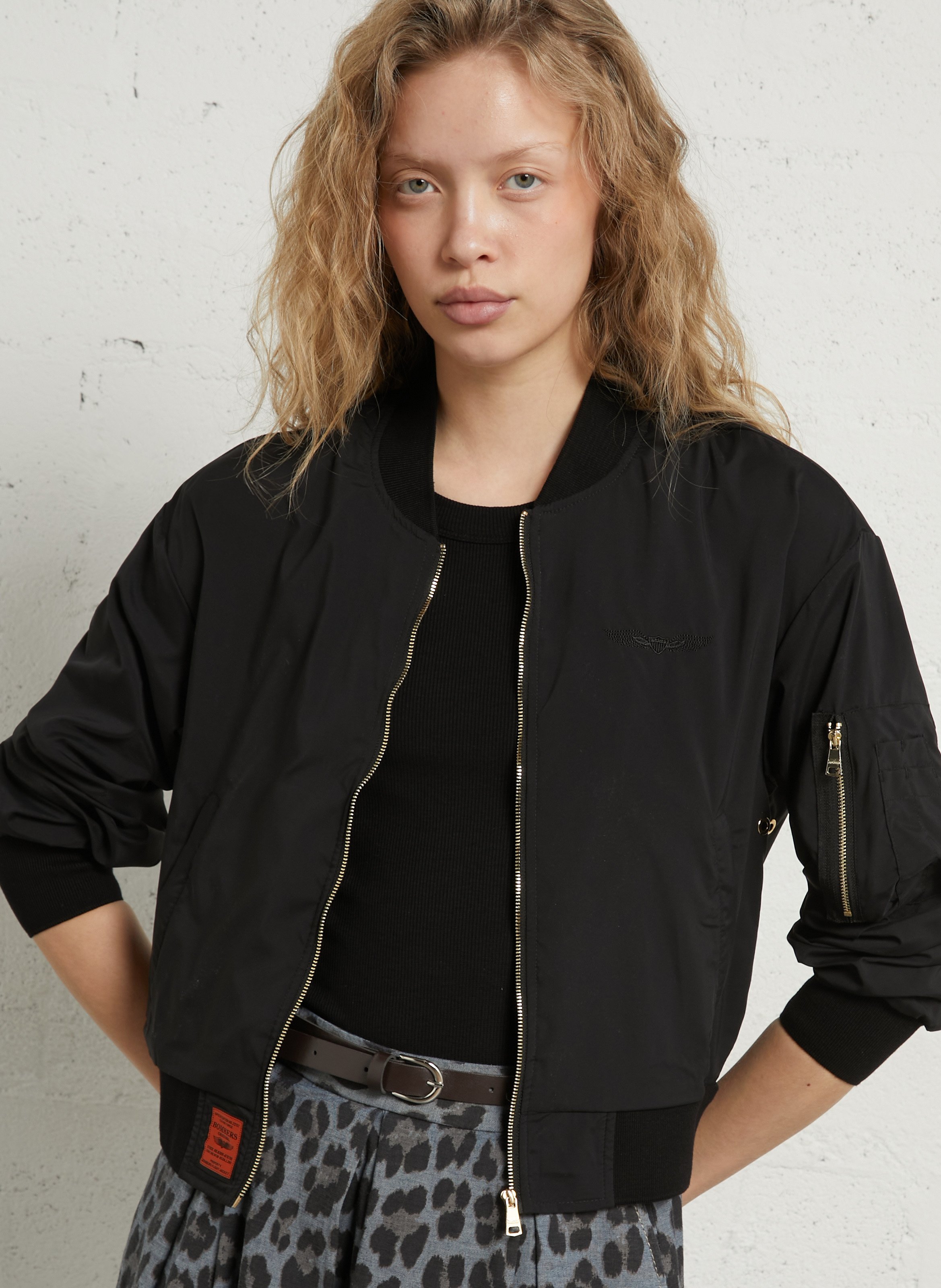 Straight jacket with varsity collar BOMBERS ORIGINAL