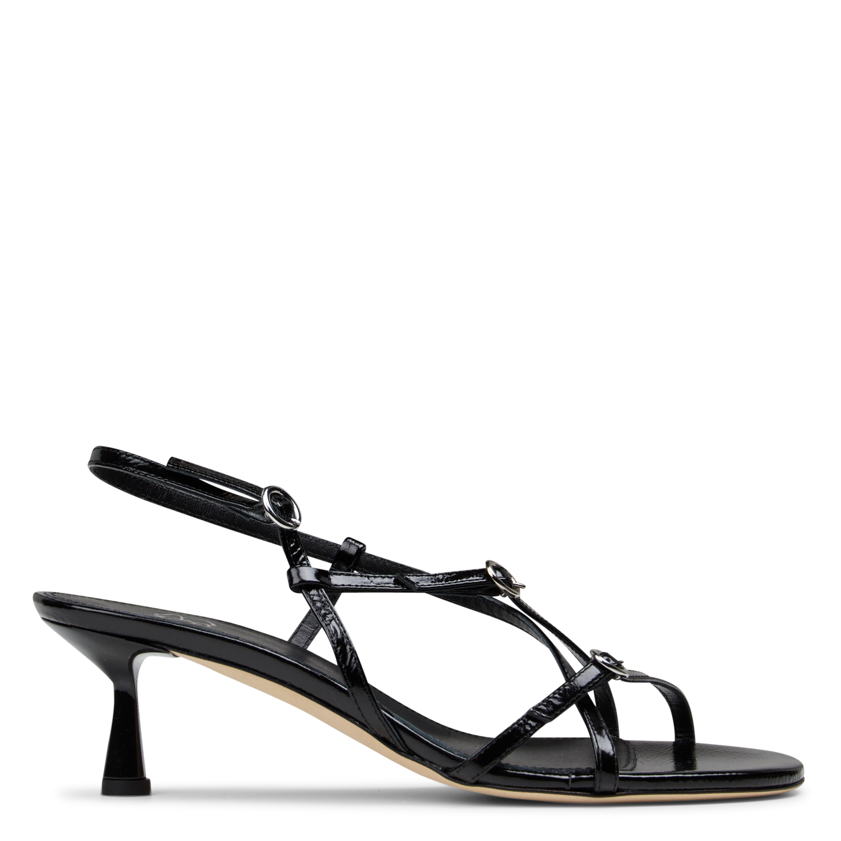 Lackledersandalen mit Absatz ODARE Schwarz