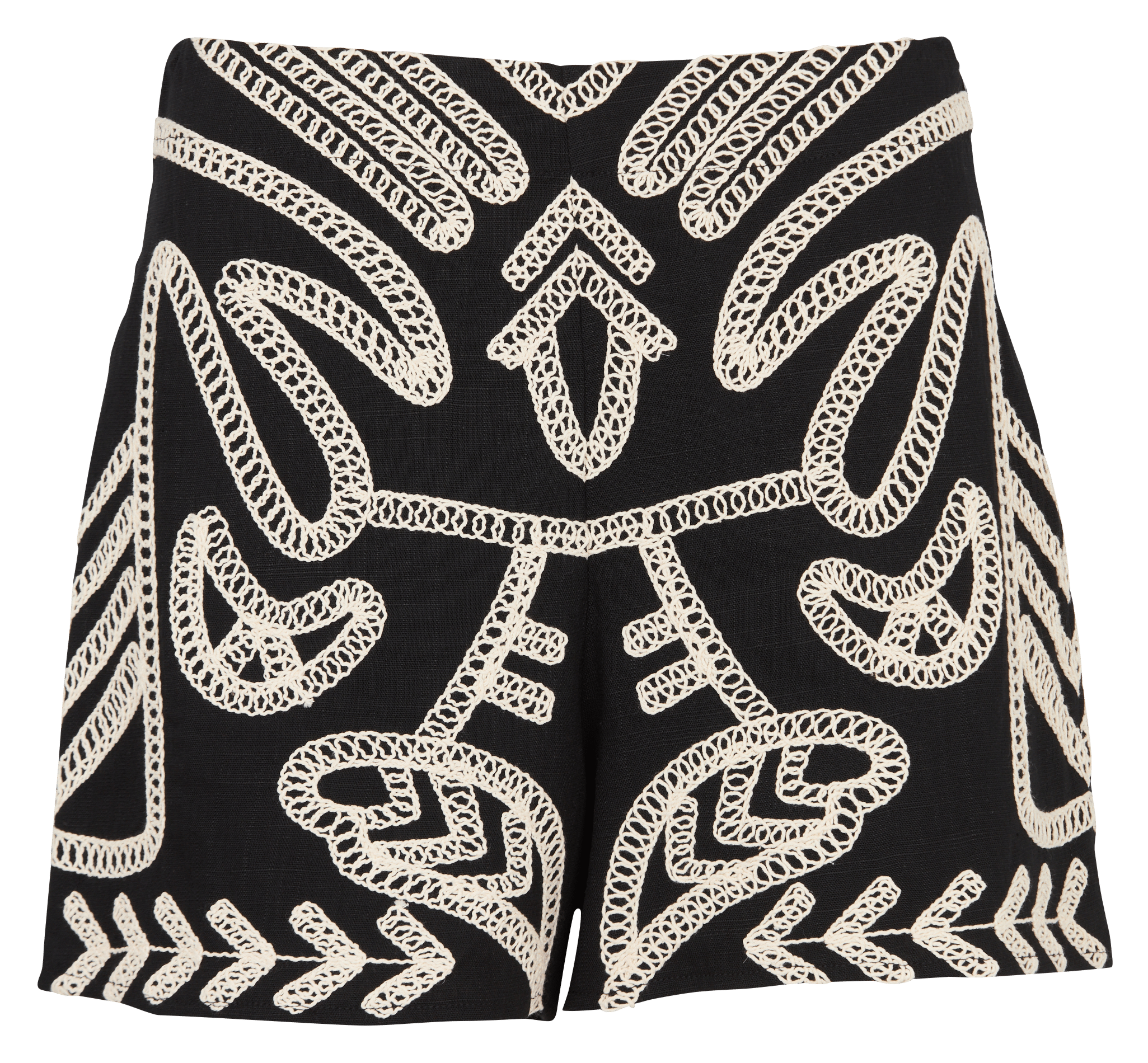 Short large taille haute LA PETITE ETOILE Noir