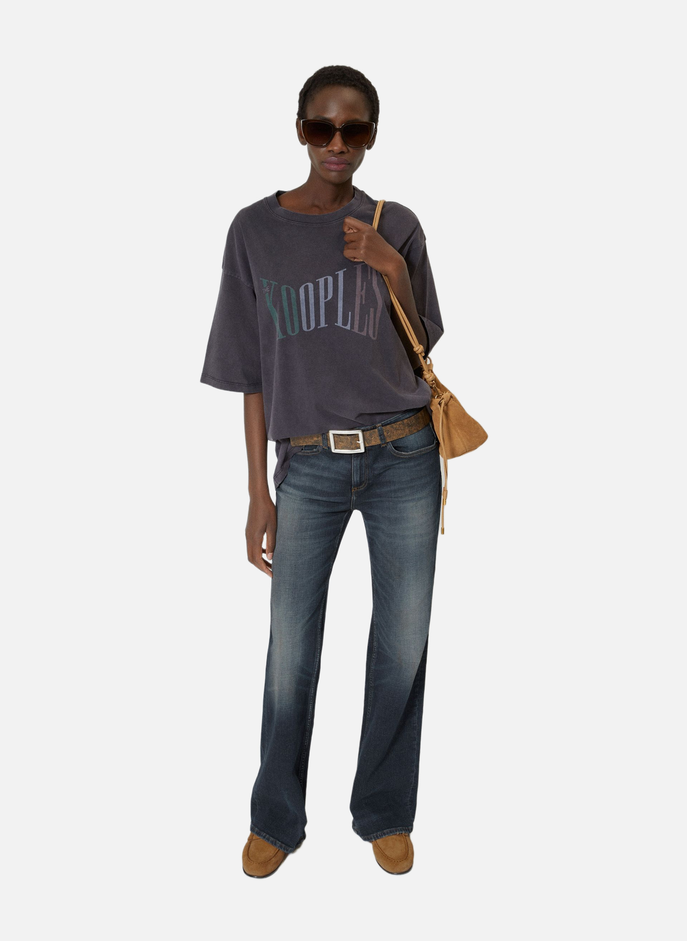 Oversized T-shirt with screen printing THE KOOPLES Black